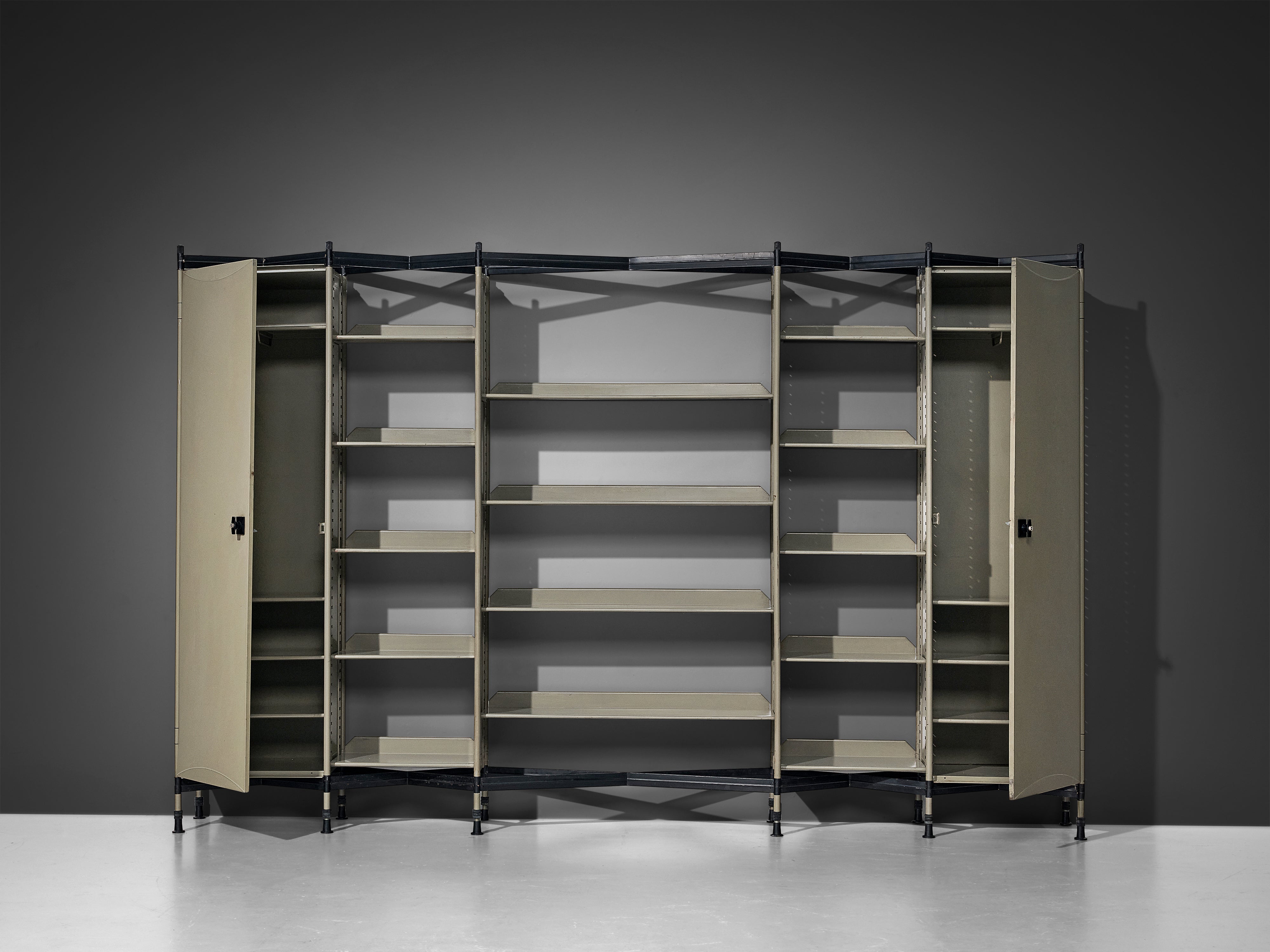Studio BBPR for Olivetti 'Spazio' Shelving System in Steel Case pieces and storage cabinets Morentz