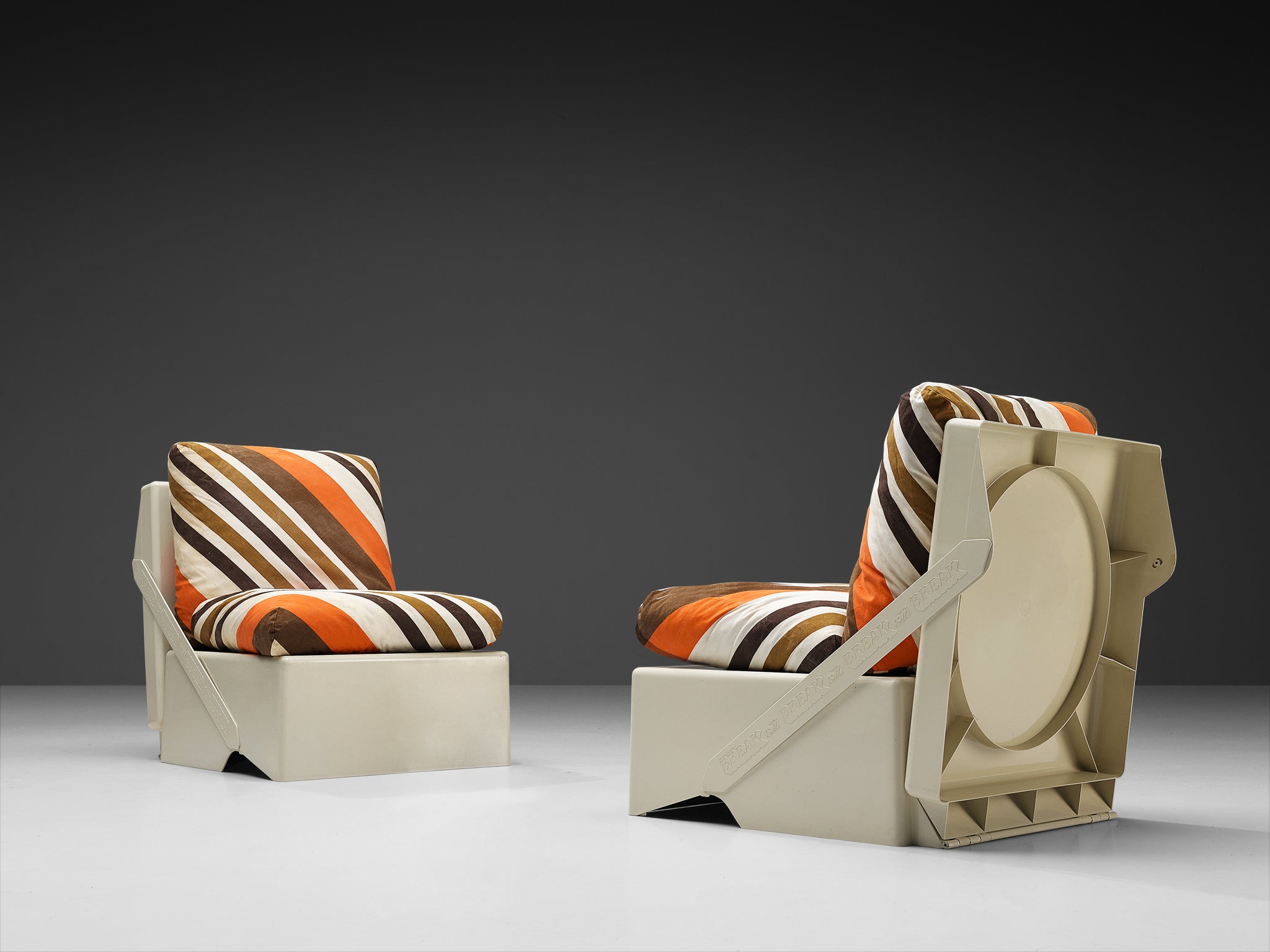 Aldo Barberi For Rossi di Albizzate ‘Break’ Portable Folding Lounge Chairs Seating Morentz