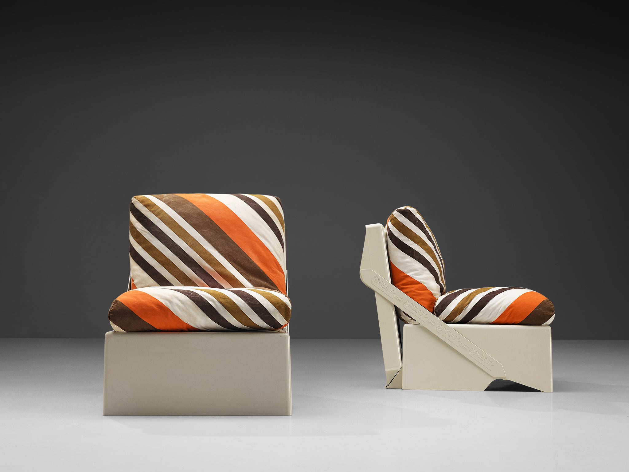 Aldo Barberi For Rossi di Albizzate ‘Break’ Portable Folding Lounge Chairs Seating Morentz