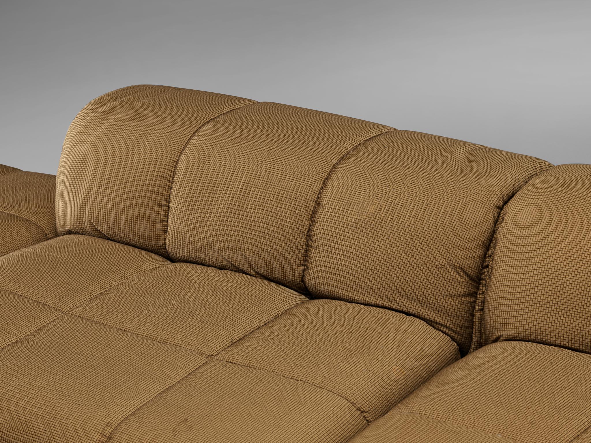 Cini Boeri for Arflex Modular Strips Sofa with Ottomans in Beige Uphol