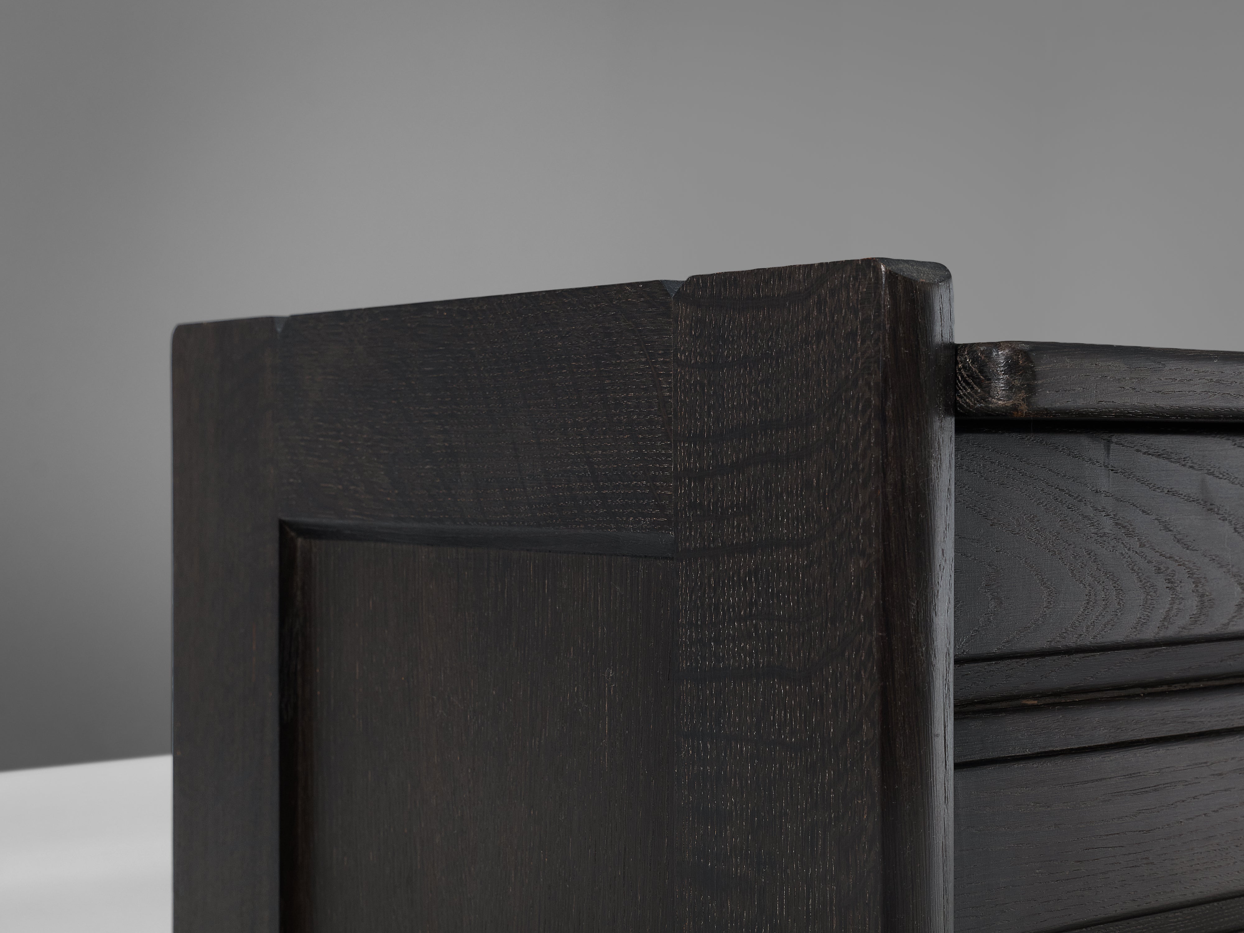Guillerme & Chambron Trunk or Side Bench in Black Oak case pieces and storage cabinets Morentz