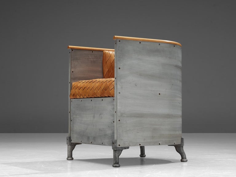 Mats Theselius for Källemo AB Limited Edition Chair in Aluminum and Leather