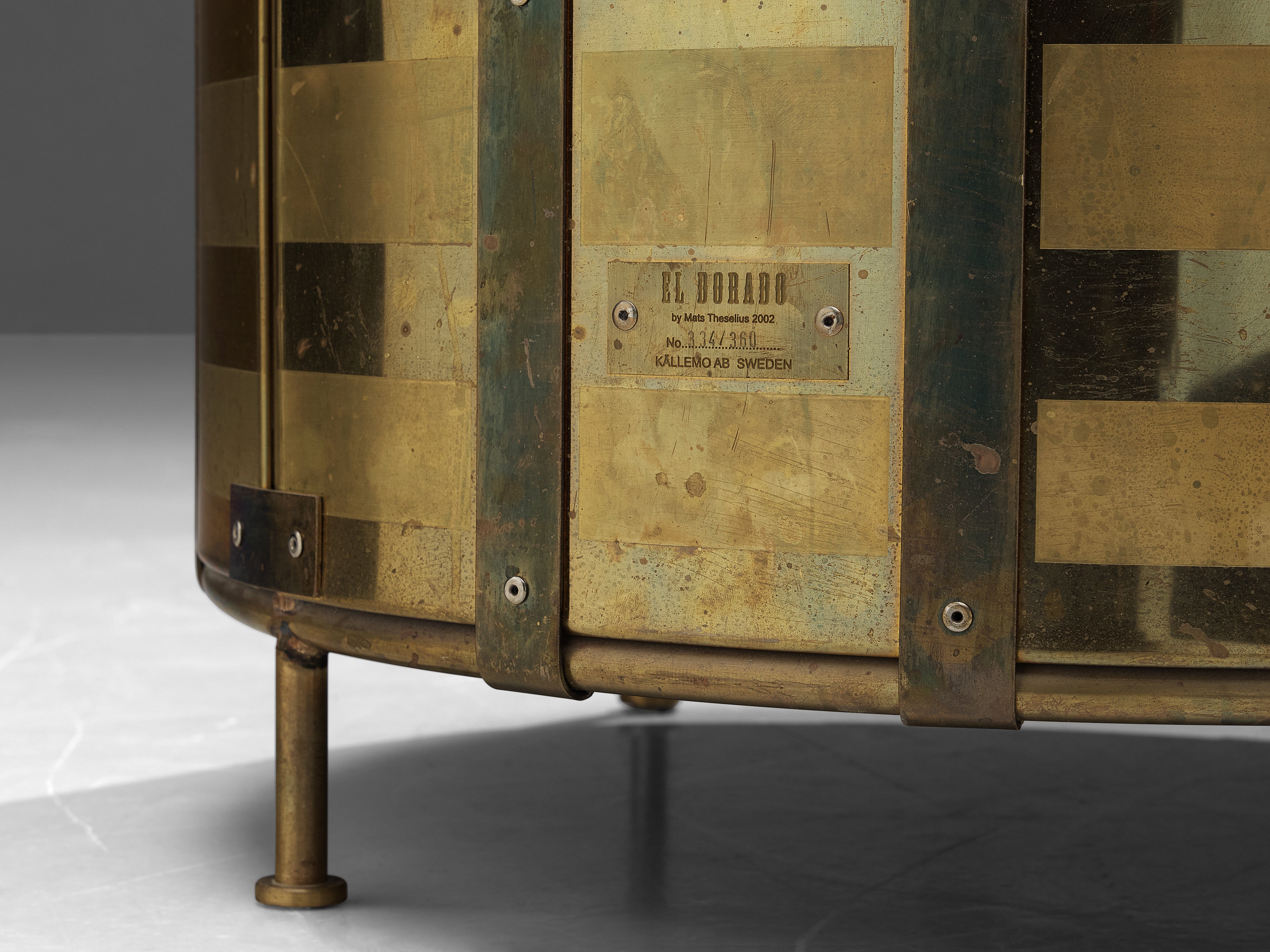 Mats Theselius for Källemo Ab Limited Edition Lounge Chair 'El Dorado' in Brass Seating Morentz