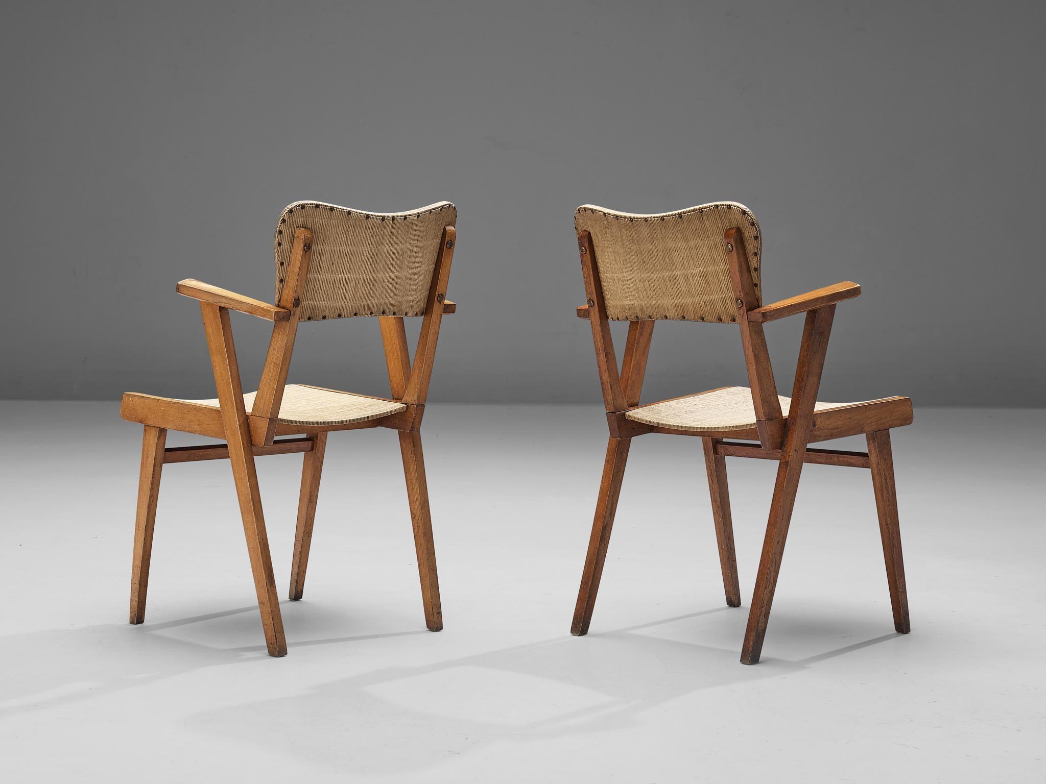 French Dining Chairs in Reed Vinyl and Wood seating Morentz