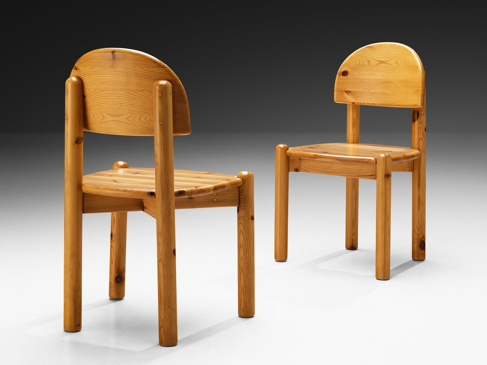 Danish Set of Six Chairs in Solid Pine Seating Morentz