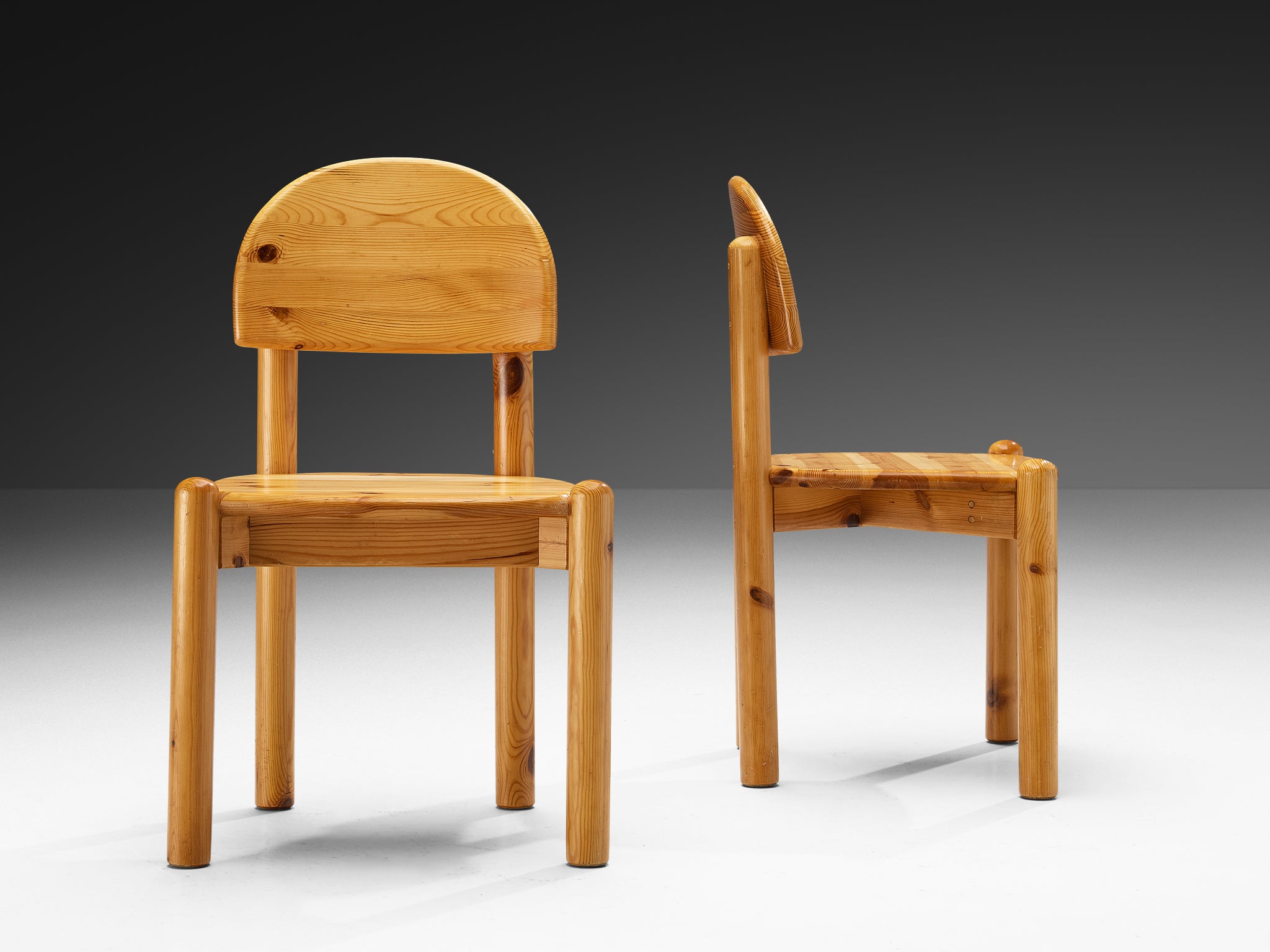 Danish Set of Six Chairs in Solid Pine Seating Morentz