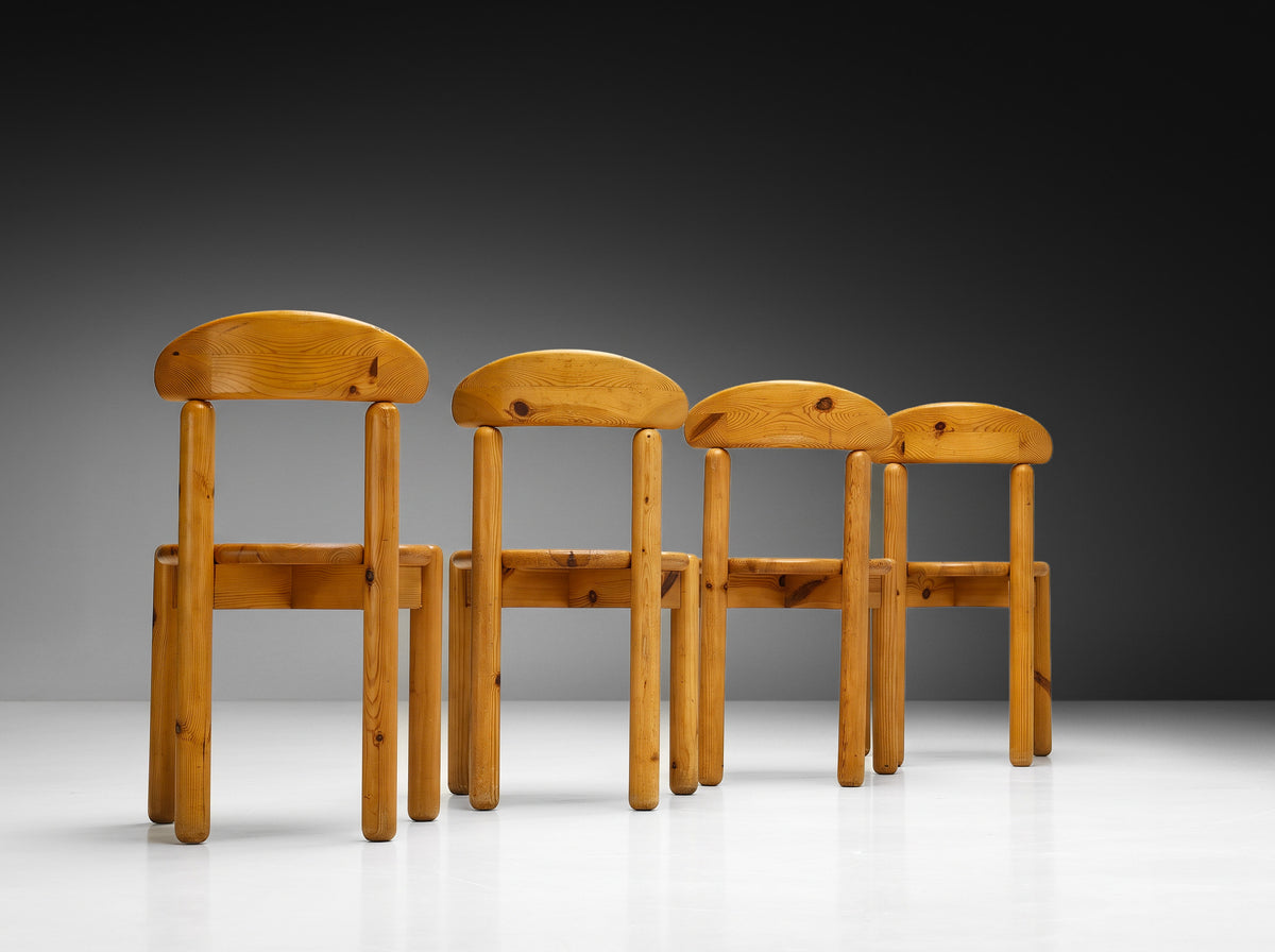 Danish Set of Four Dining Chairs in Pine