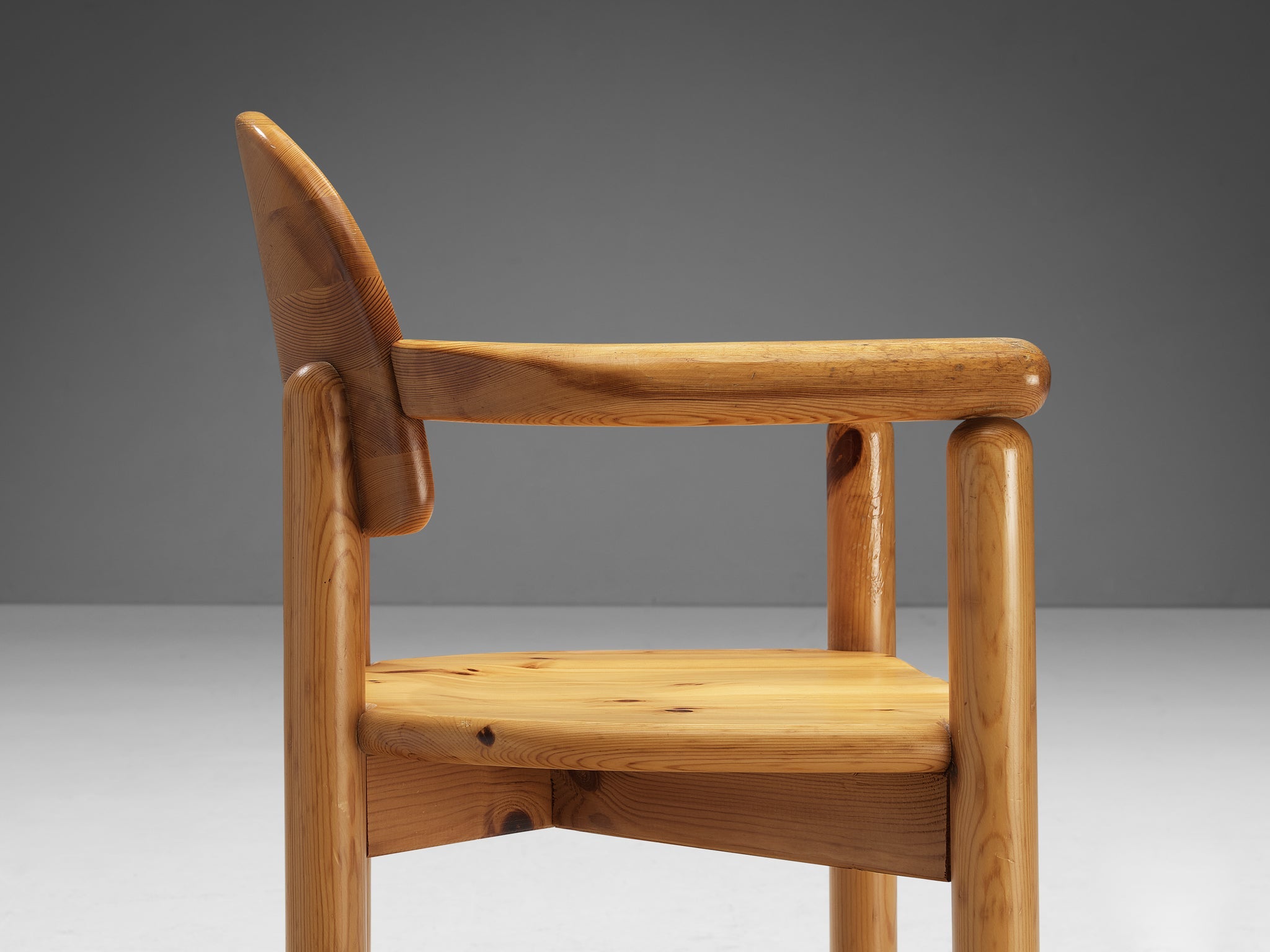 Rainer Daumiller Set of Eight Armchairs in Solid Pine seating Morentz