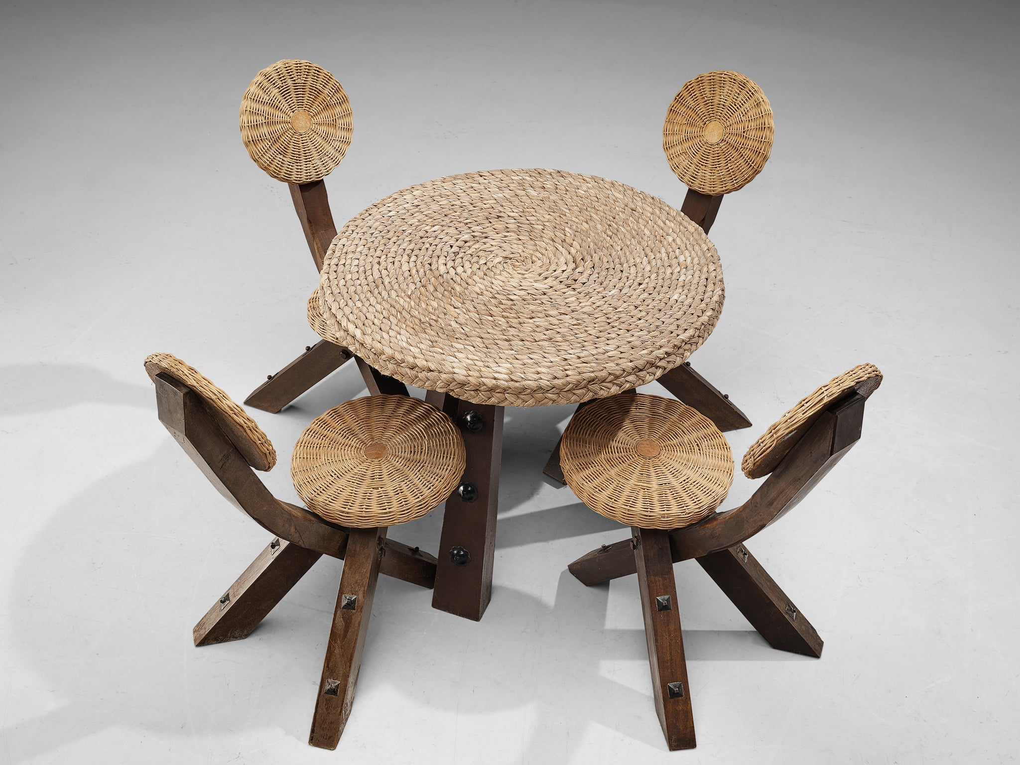 Spanish Table in Braided Straw tables Morentz