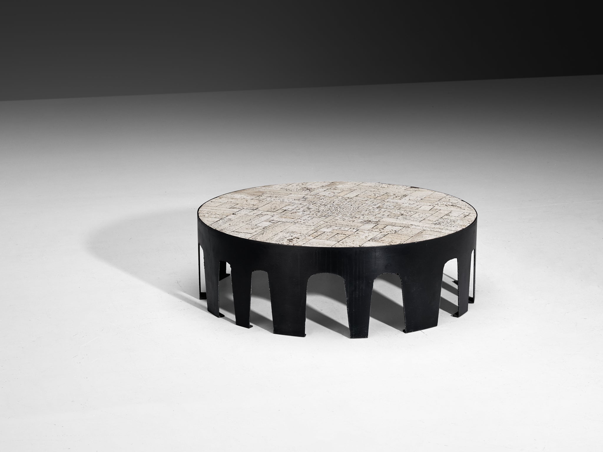 Pia Manu Handcrafted Coffee Table in Travertine Tables Morentz