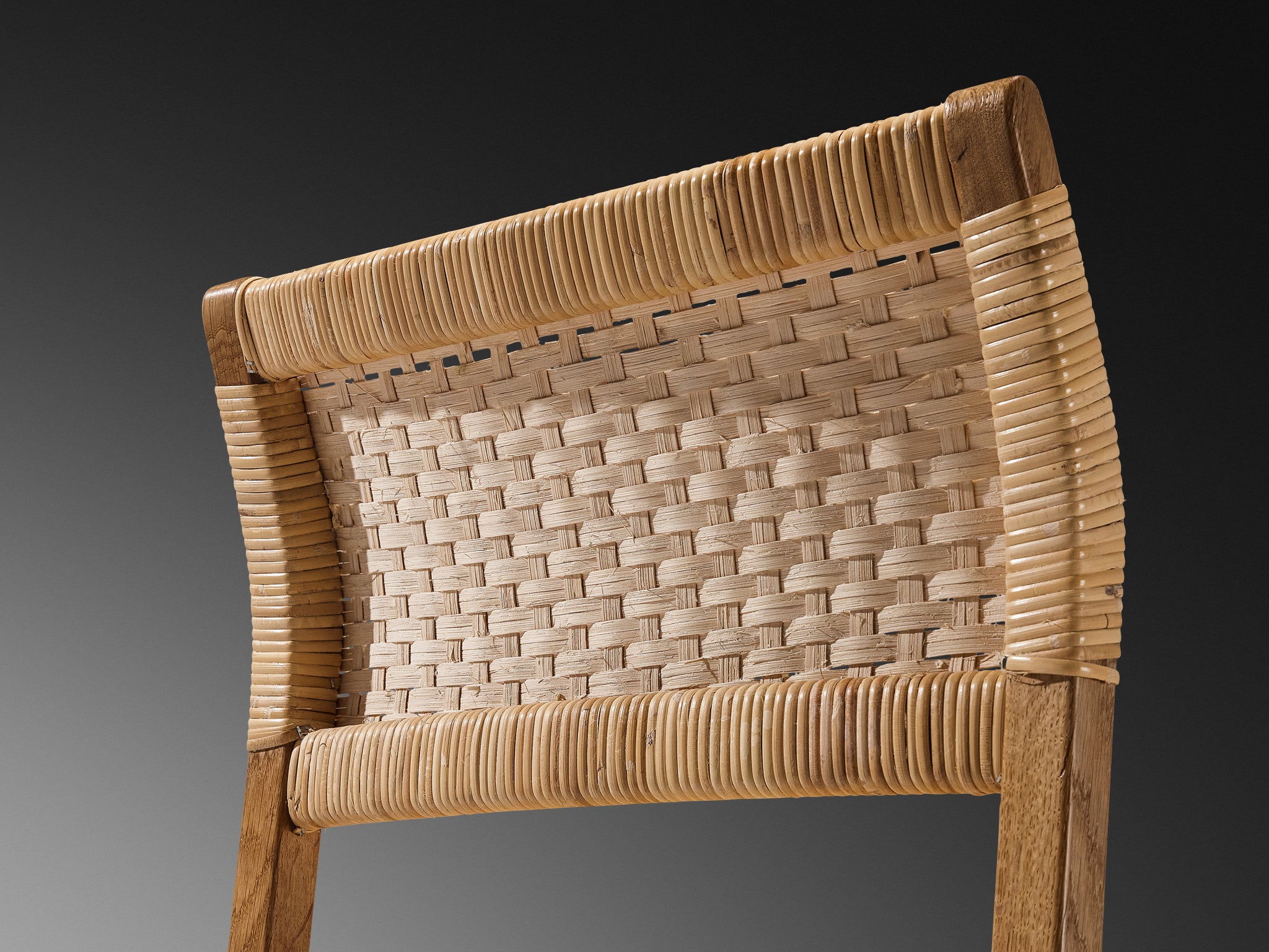 Børge Mogensen for Fredericia ‘BM 61’ Chair in Oak and Cane Wicker