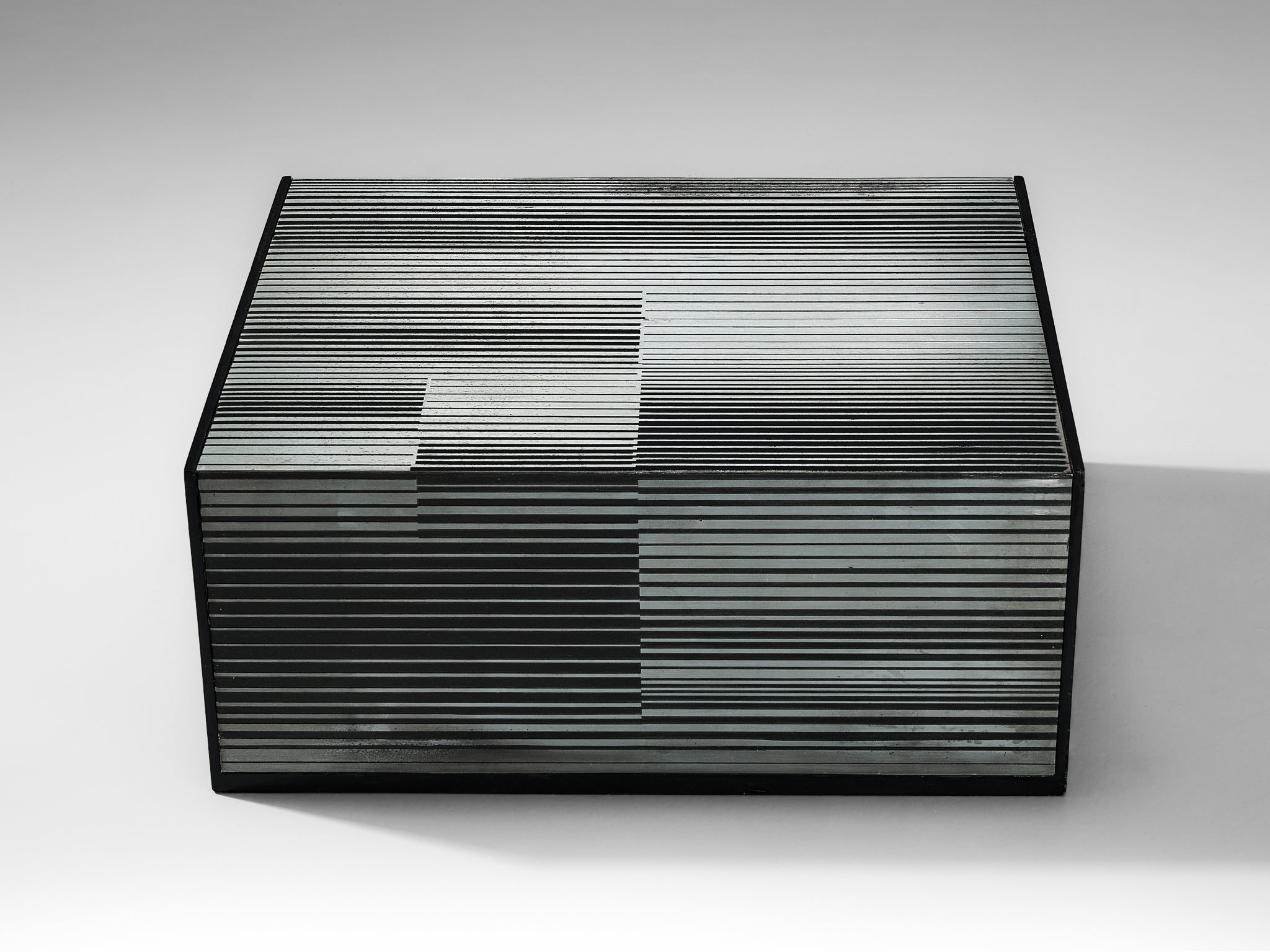 Nerone & Patuzzi for Gruppo NP2 Pair of Coffee Tables in Zinc Tables Morentz