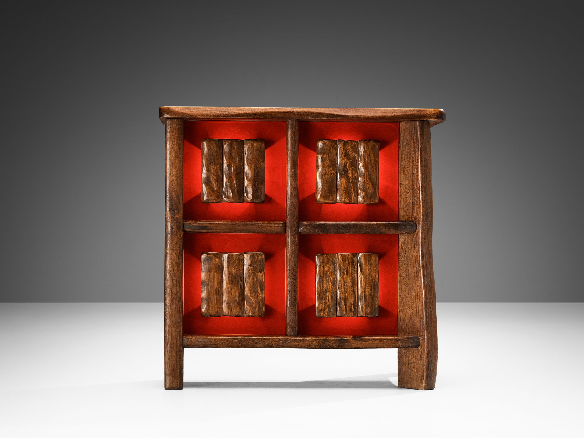 1950s French Bar Cabinet in Solid Elm Case pieces and storage cabinets Morentz