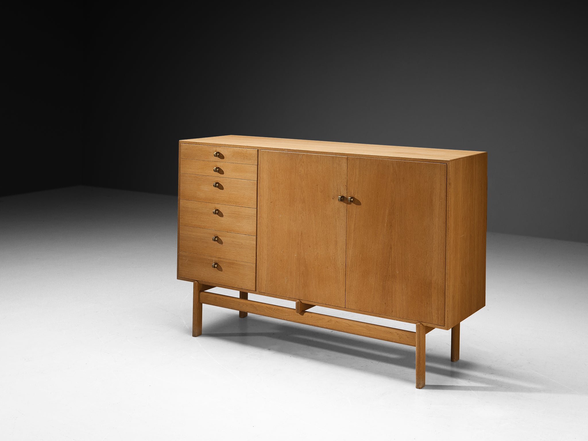 Tove and Edvard Kindt-Larsen Cabinet with Original Orange Interior Case pieces and storage cabinets Morentz