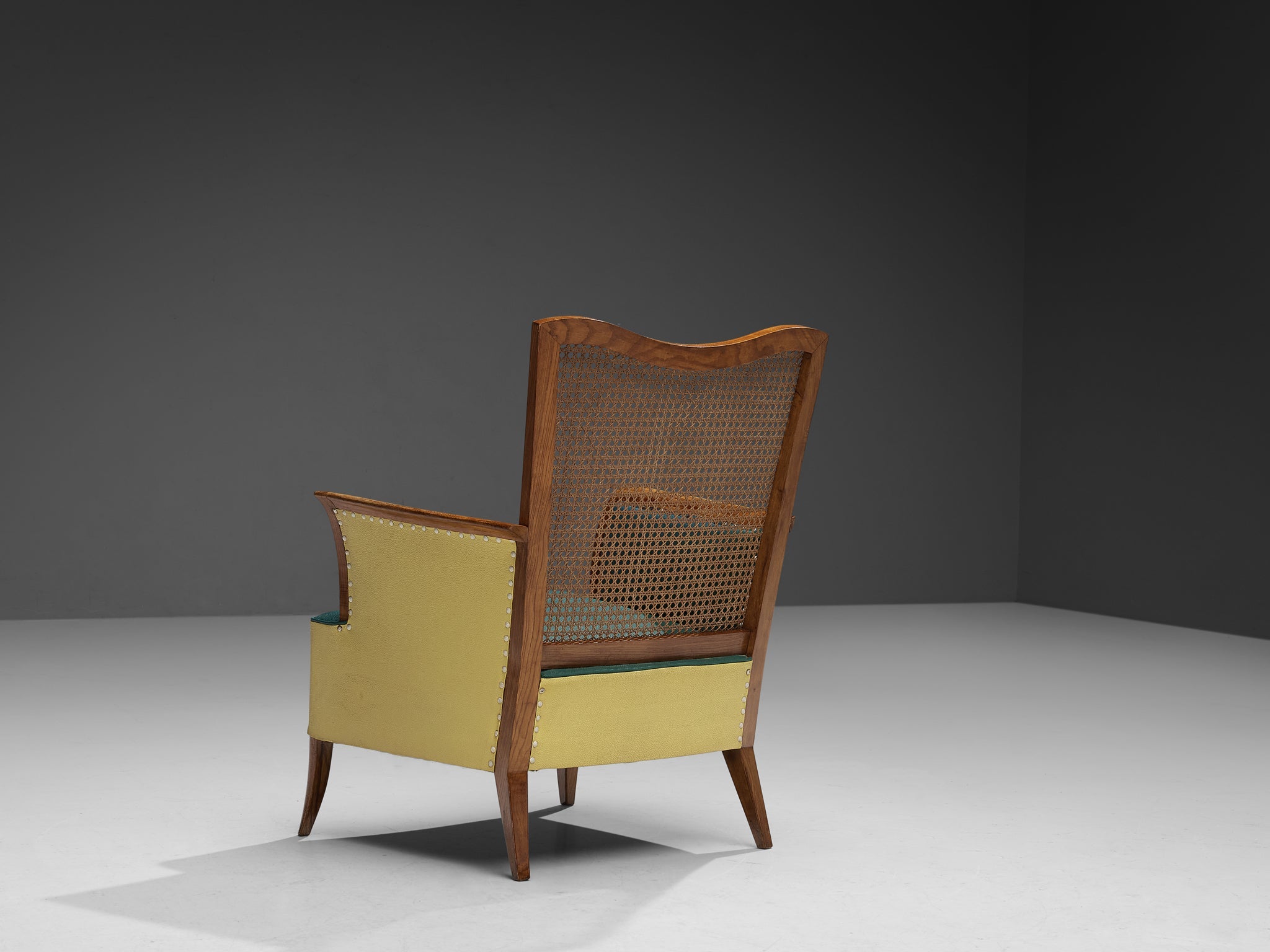 Spanish Pair of Lounge Chairs in Ash and Cane seating Morentz
