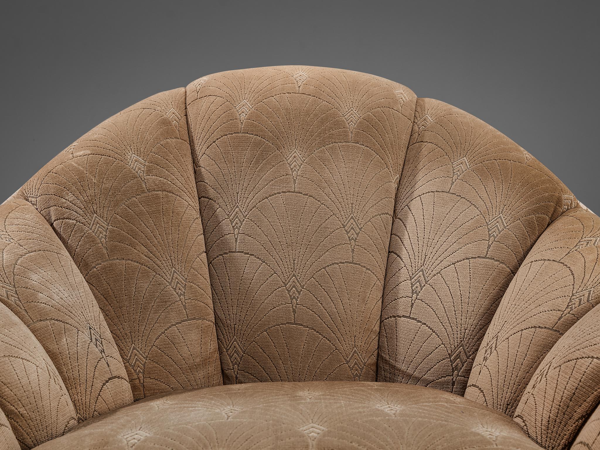 Pierre Cardin Lounge Chair in Champagne Gold Velvet