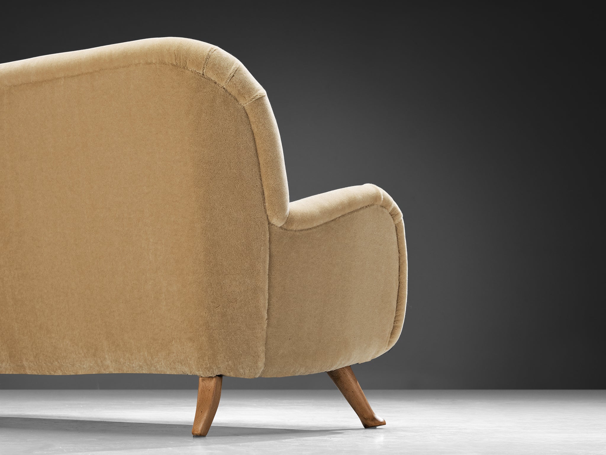 Berga Mobler Sofa in Beige Mohair Upholstery Seating Morentz