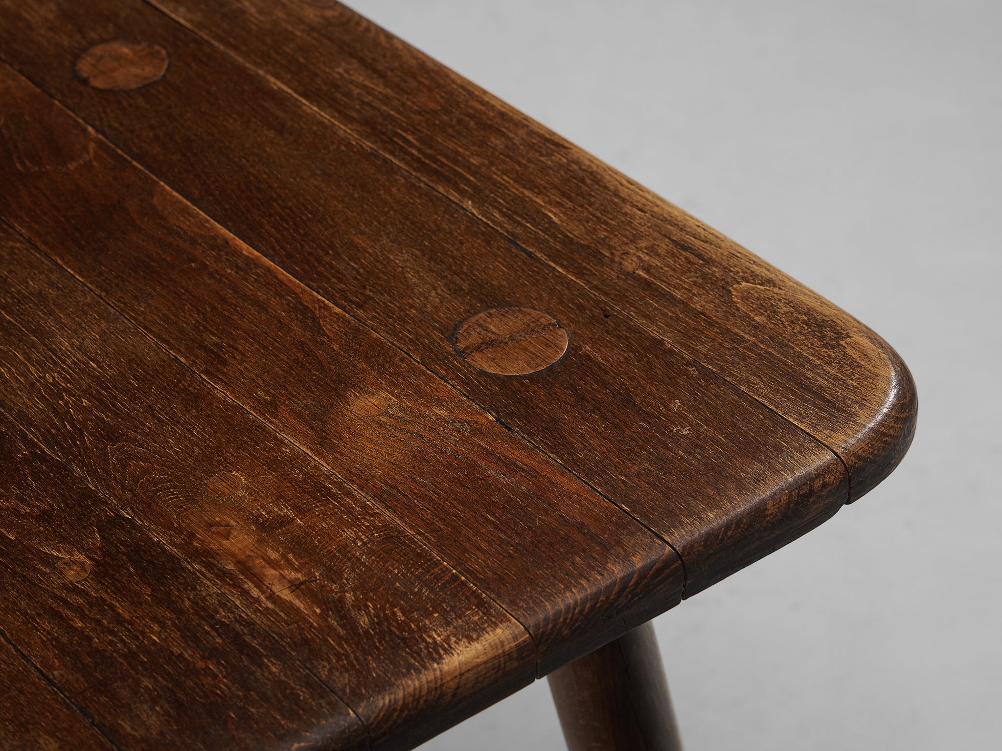 French Pastoral Dining Chair in Stained Wood Seating Morentz