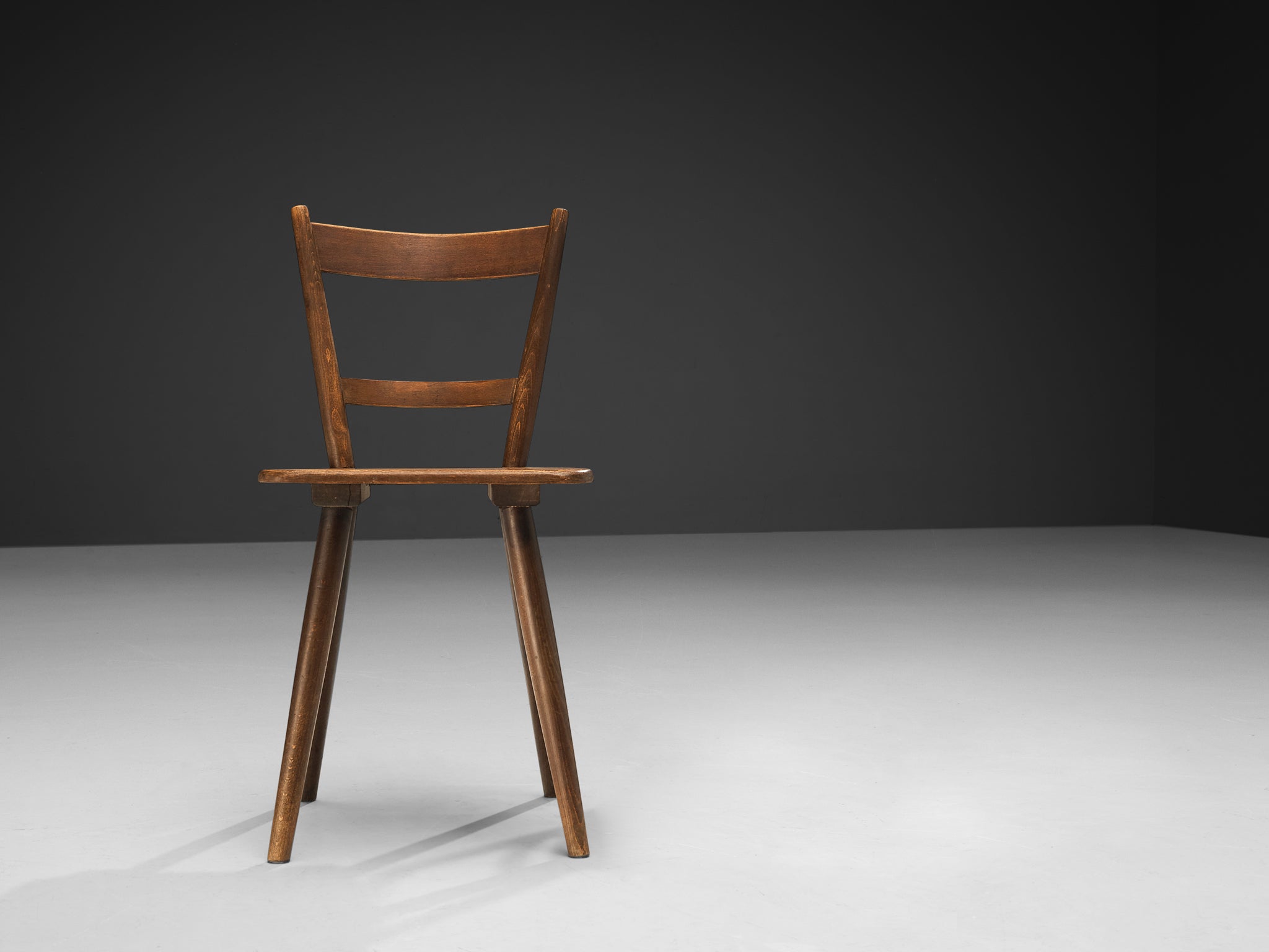 French Pastoral Dining Chair in Stained Wood Seating Morentz