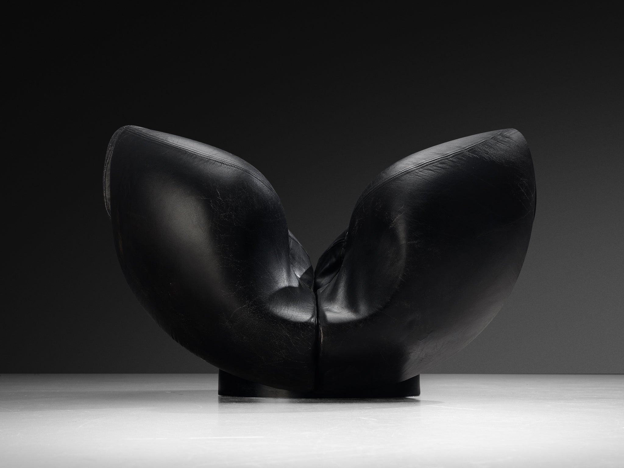 Mario Marenco for Comfortline 'Nova' Lounge Chair in Black Leather