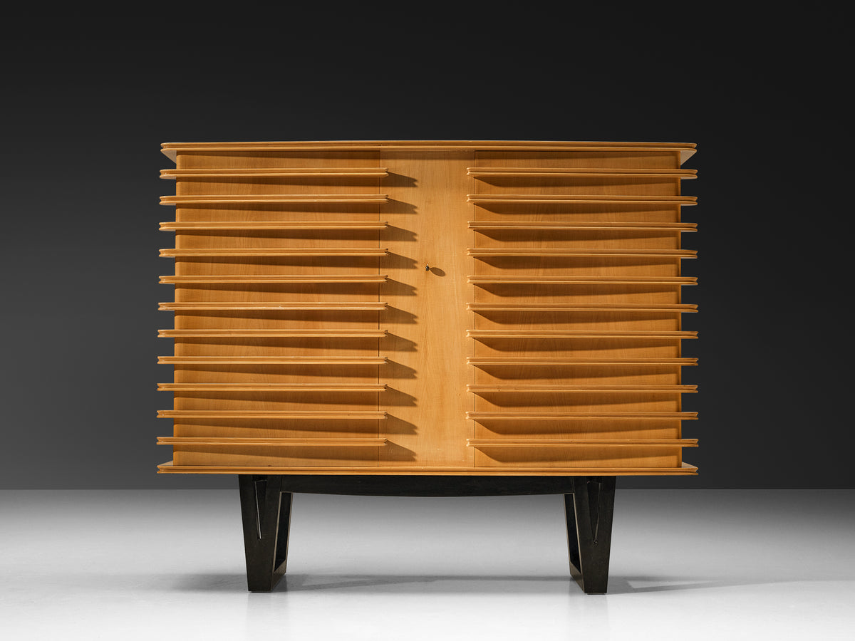Rare Raoul Clement & R. Verot French Highboard in Sycamore Case pieces and storage cabinets Morentz