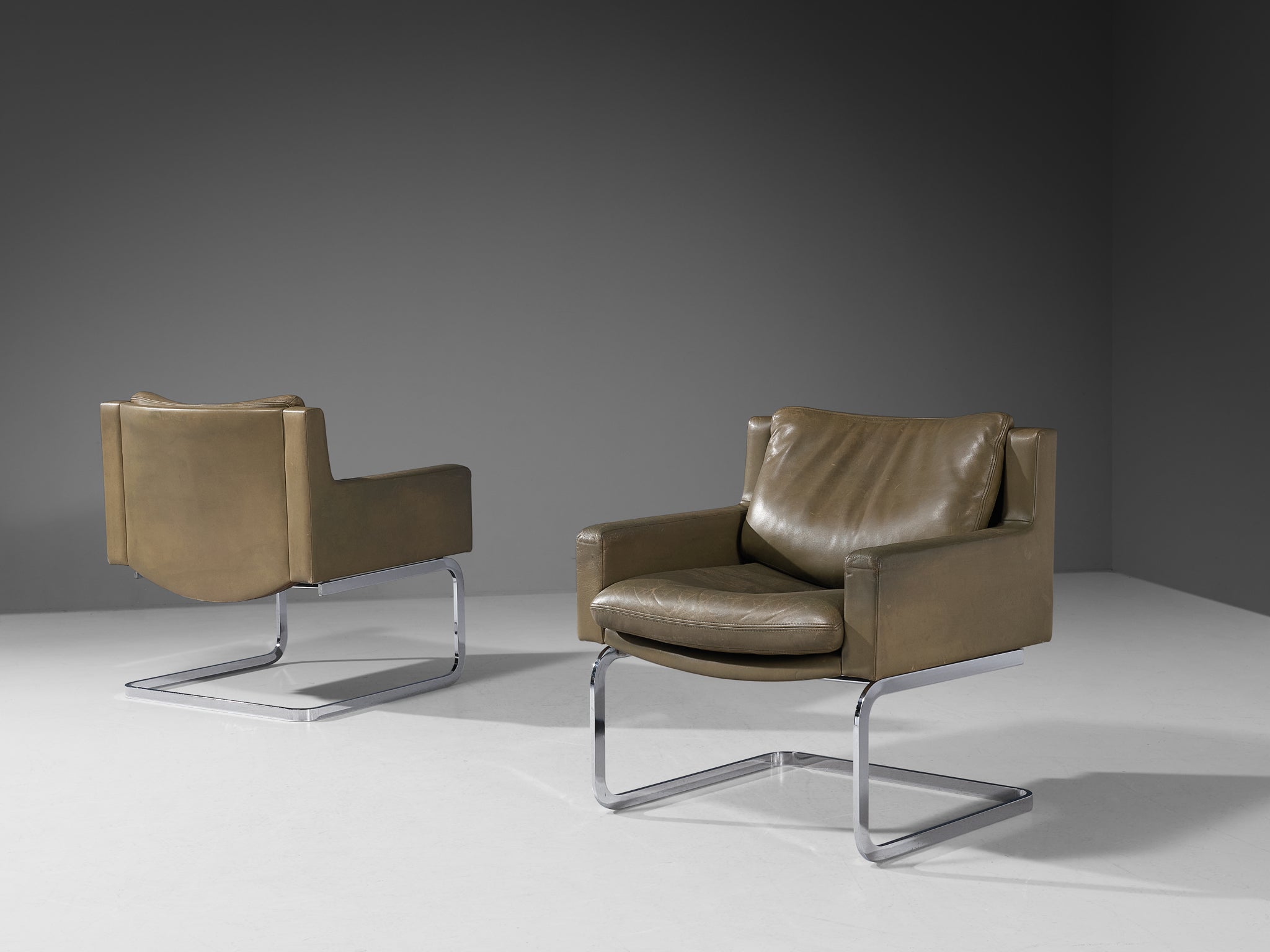 Robert Haussmann for De Sed 'DS-201' Armchairs in Leather Seating Morentz
