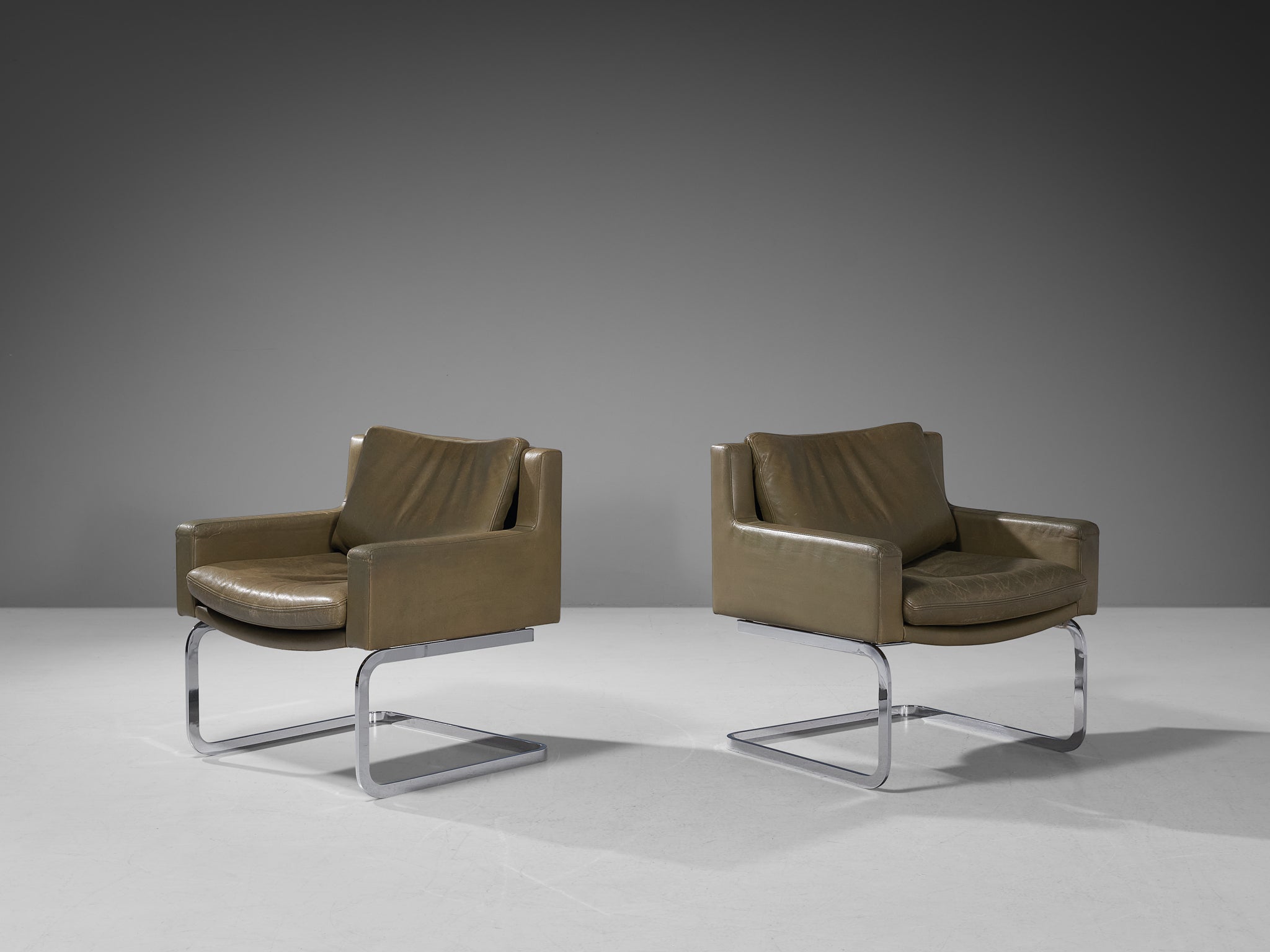 Robert Haussmann for De Sed 'DS-201' Armchairs in Leather Seating Morentz