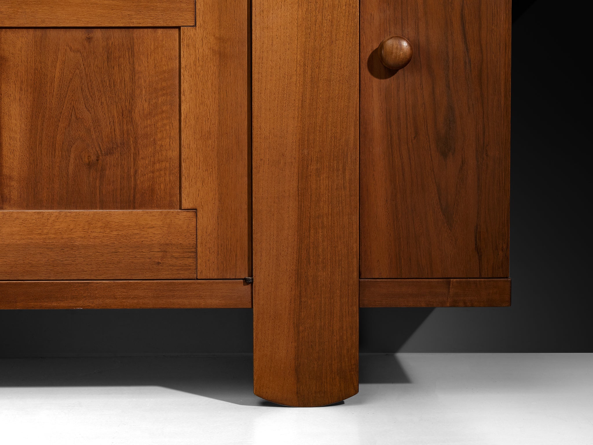 Silvio Coppola for Bernini Geometric Sideboard in Walnut Case pieces and storage cabinets Morentz