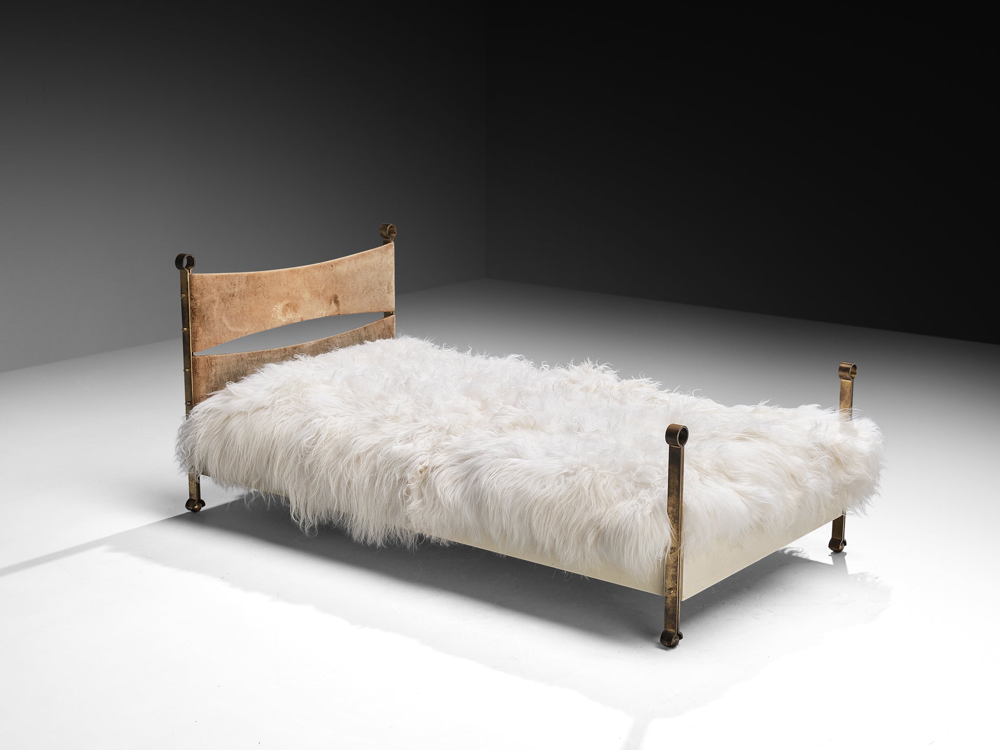 Rare Osvaldo Borsani Single Bed in Brass More Furniture and Collectibles Morentz