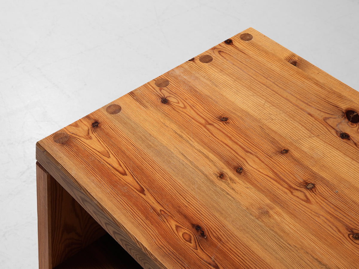 1970s Swedish Side Table in Solid Pine Tables Morentz