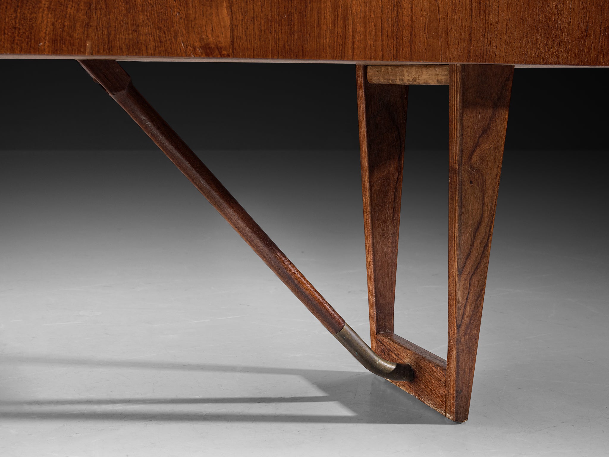 Peter Lovig Nielsen for Hedensted Mobelfabrik 'Boomerang' Desk in Teak Tables Morentz