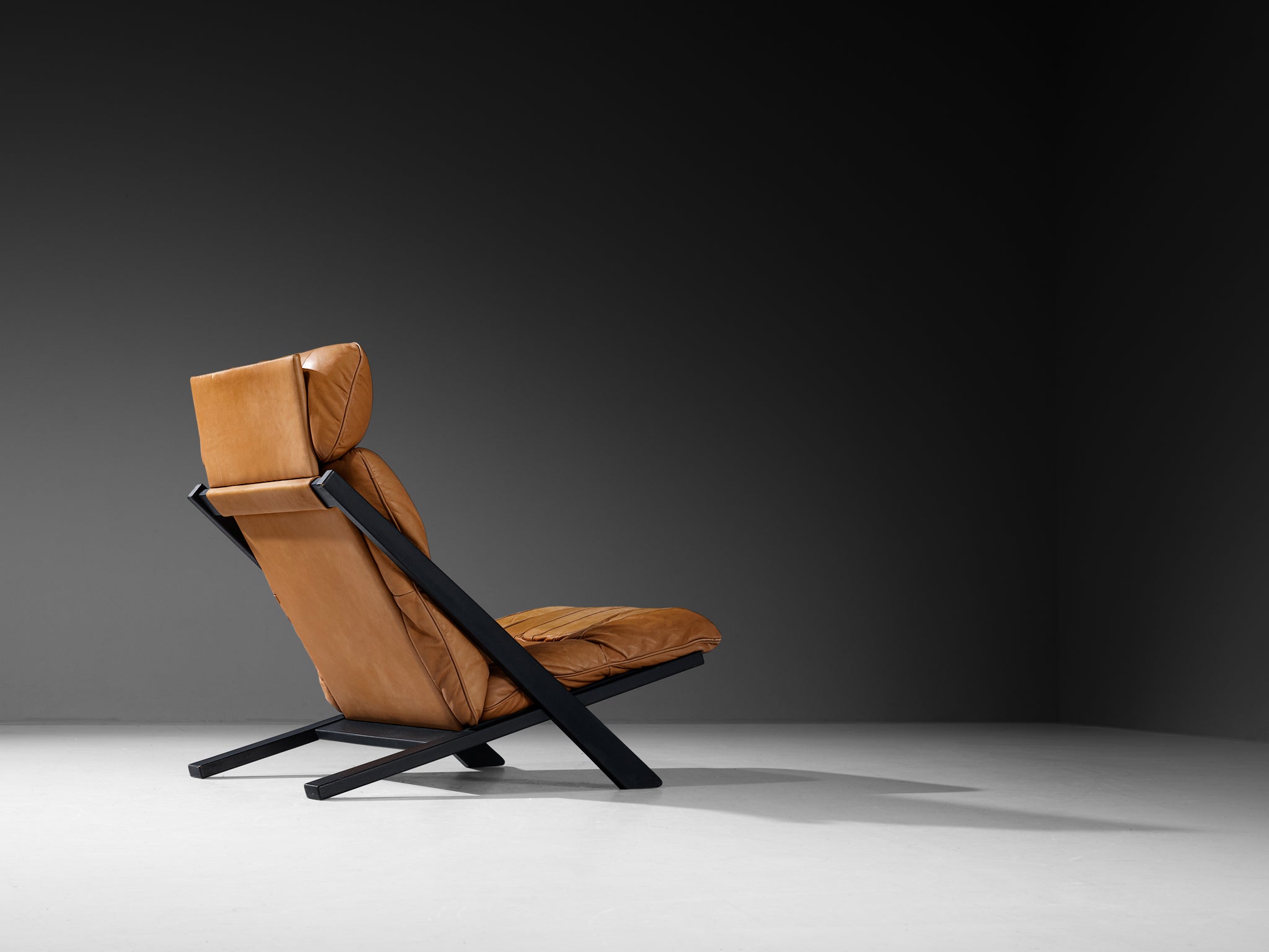 Ueli Berger for De Sede 'DS-80' Lounge Chair in Cognac Leather Seating Morentz