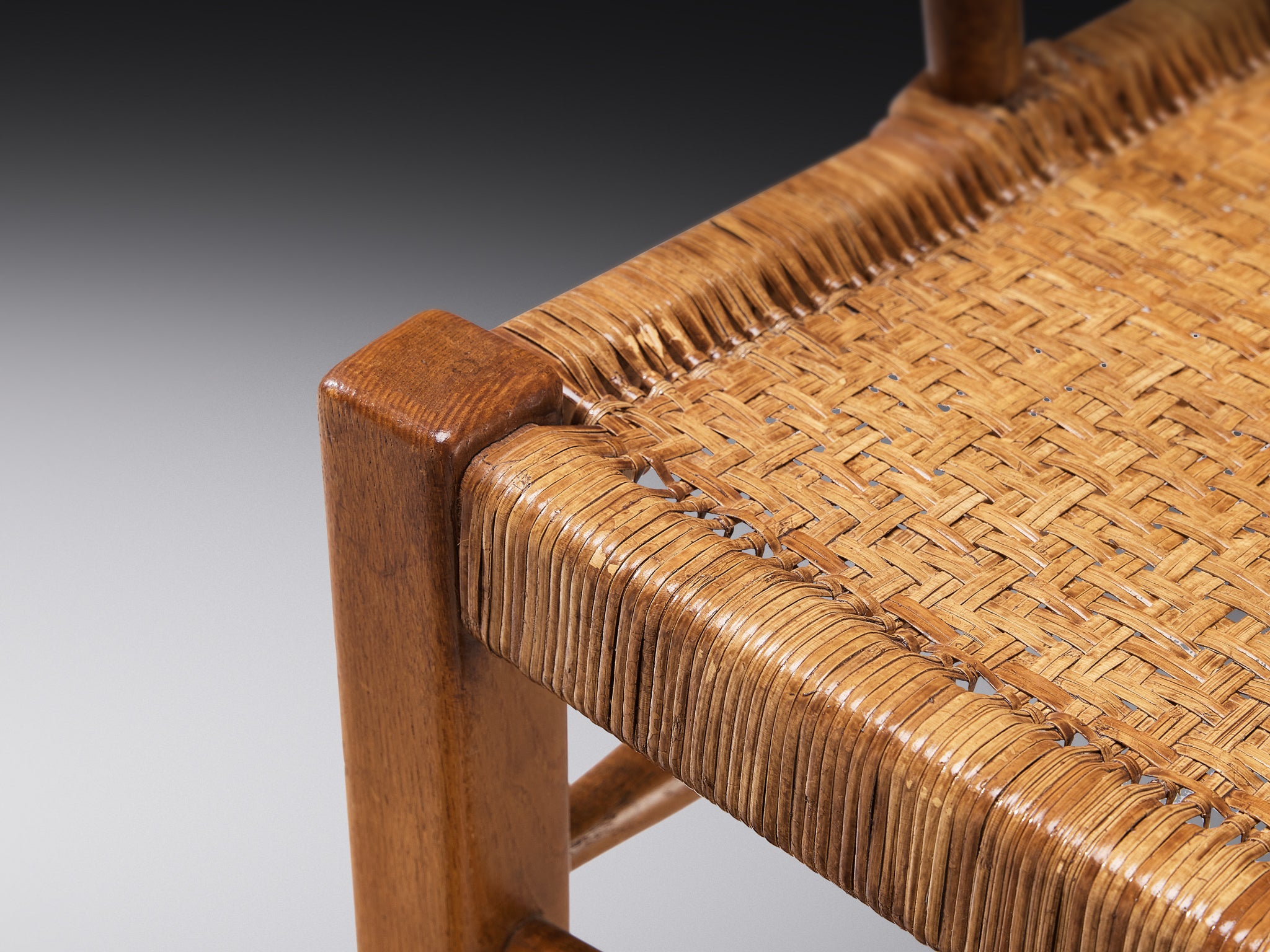 Dutch High Back Armchair in Ash and Cane Seating Morentz