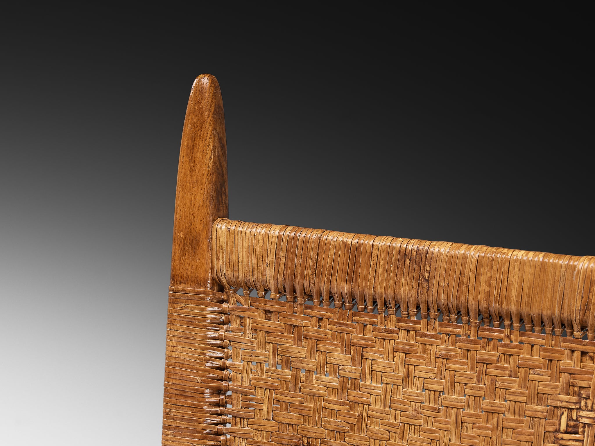 Dutch High Back Armchair in Ash and Cane Seating Morentz