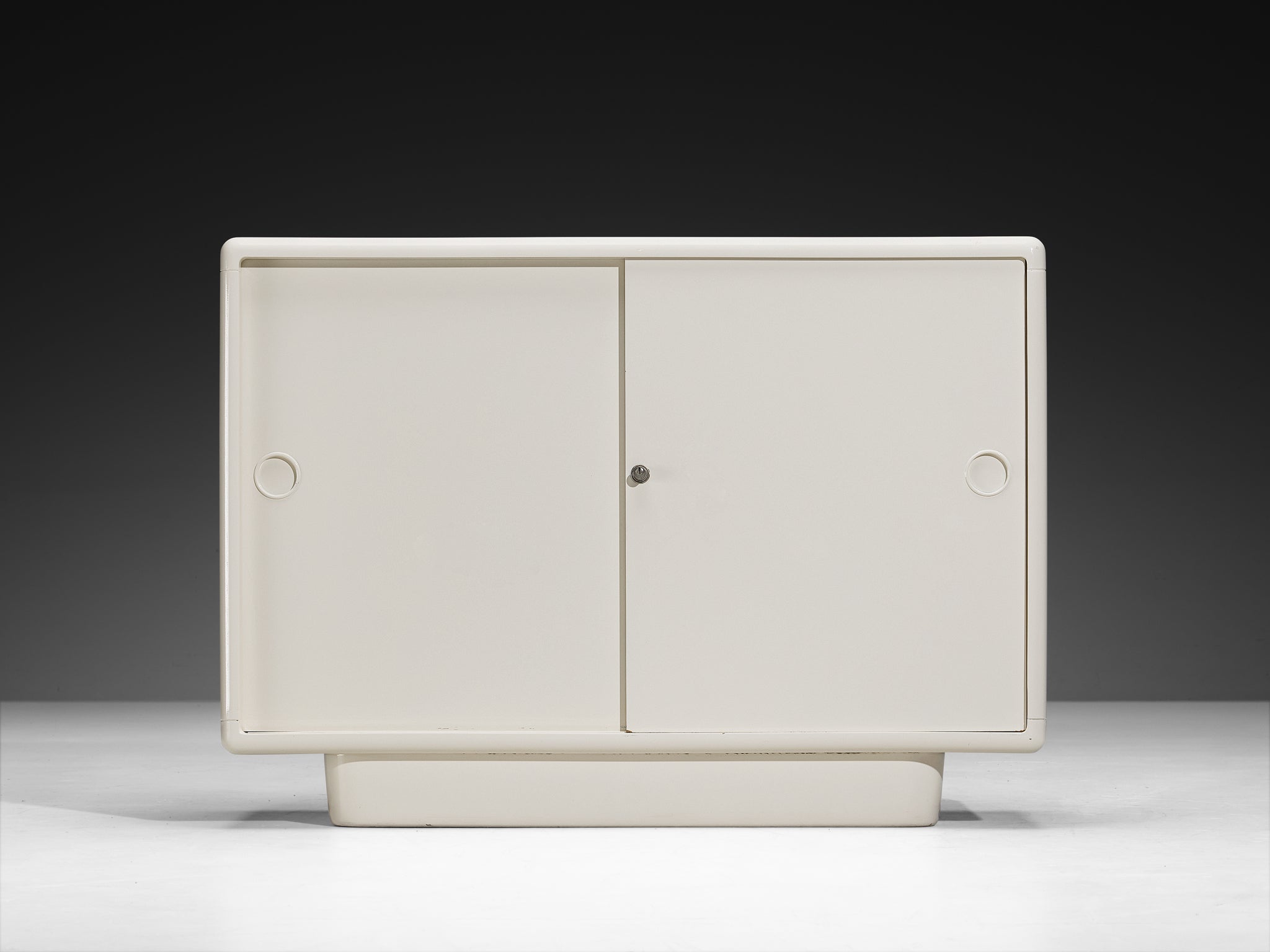 Ernest Igl for Wilhelm Werndl Cabinet in Off-White Polyurethane Case pieces and storage cabinets Morentz