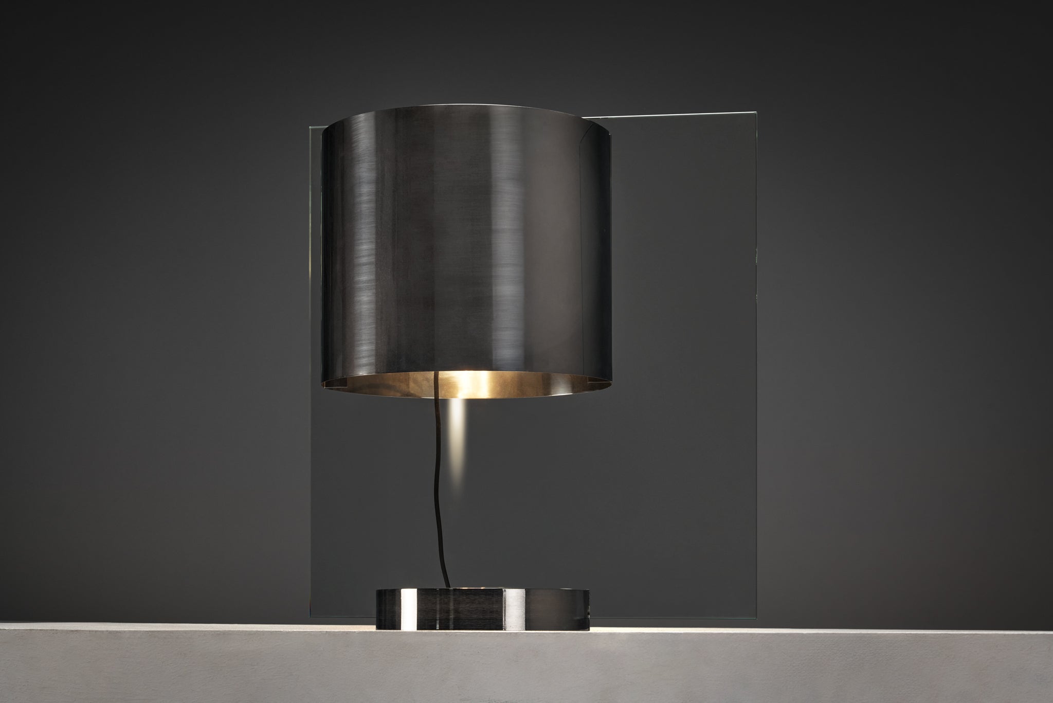 Lumenform Table Lamp in Glass and Chrome 1970s Lighting Morentz