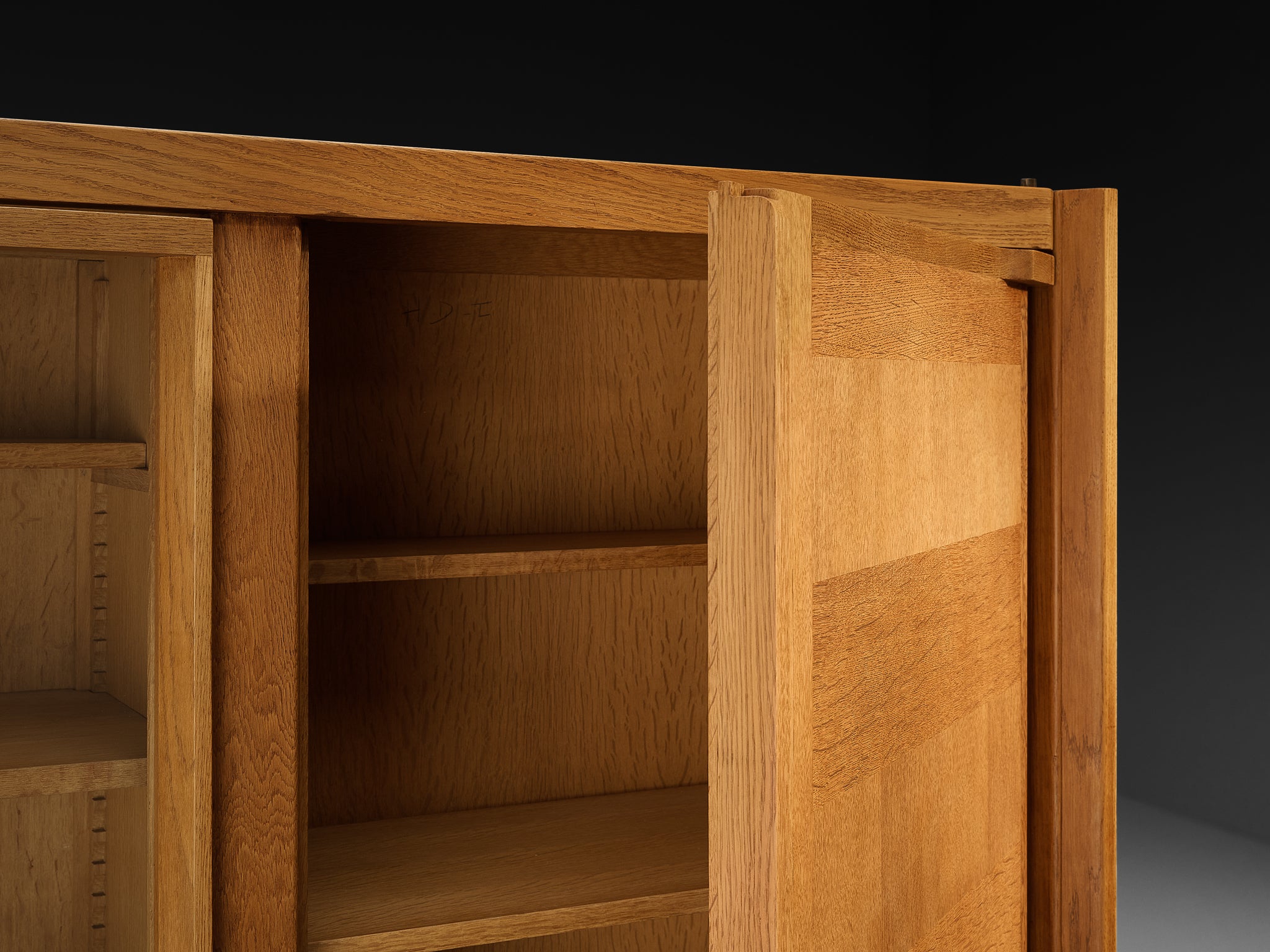 Guillerme et Chambron Cabinet in Oak with Glass Door Case pieces and storage cabinets Morentz