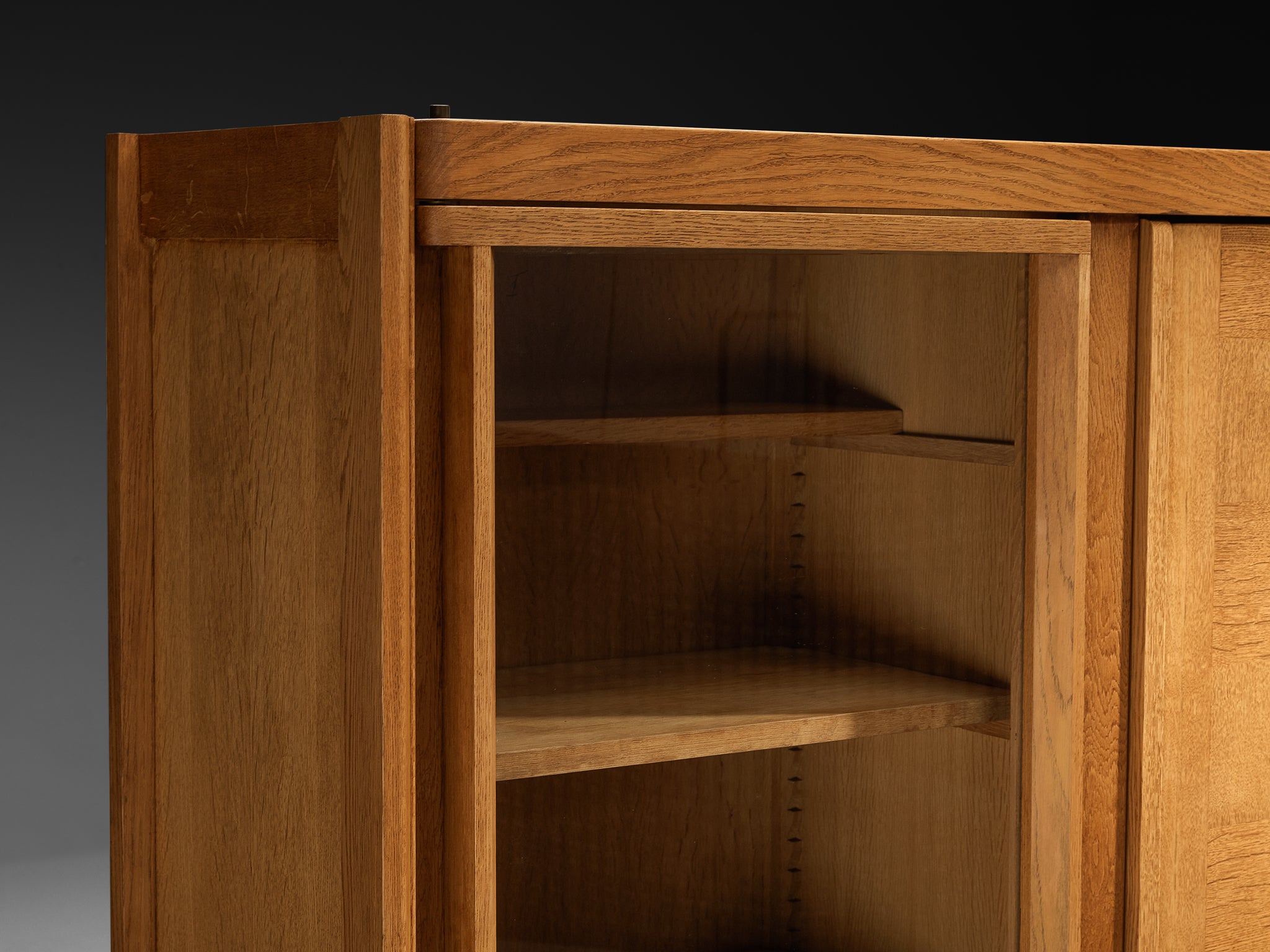 Guillerme et Chambron Cabinet in Oak with Glass Door Case pieces and storage cabinets Morentz