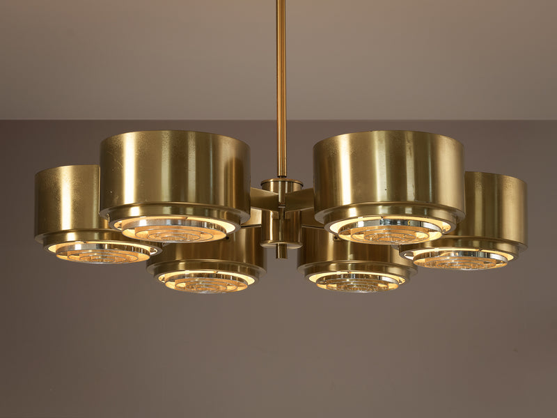 Hans-Agne Jakobsson Ceiling Light in Brass
