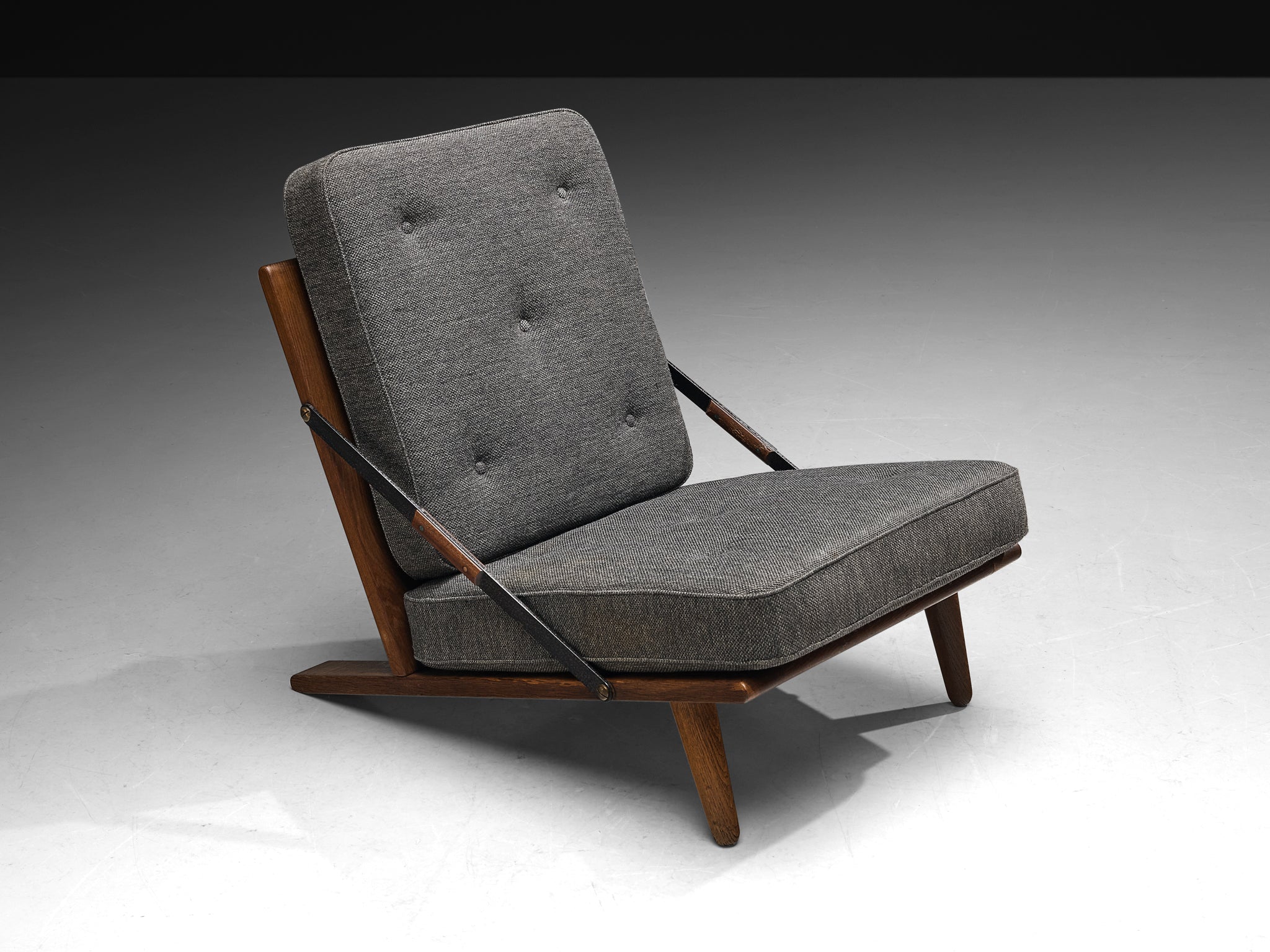 Børge Mogensen for Fredericia Lounge Chair in Oak and Original Woolen Upholstery Seating Morentz