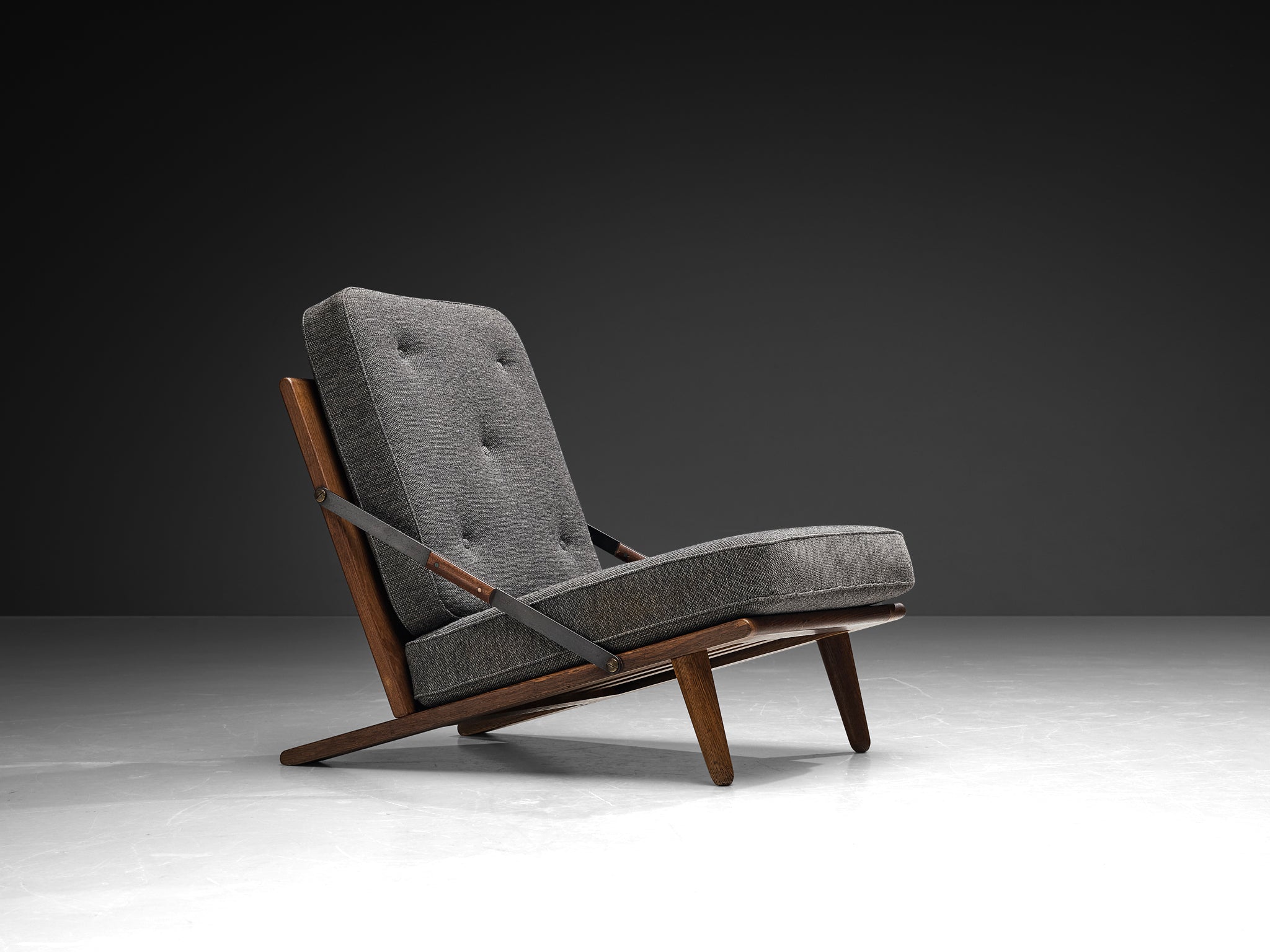 Børge Mogensen for Fredericia Lounge Chair in Oak and Original Woolen Upholstery Seating Morentz