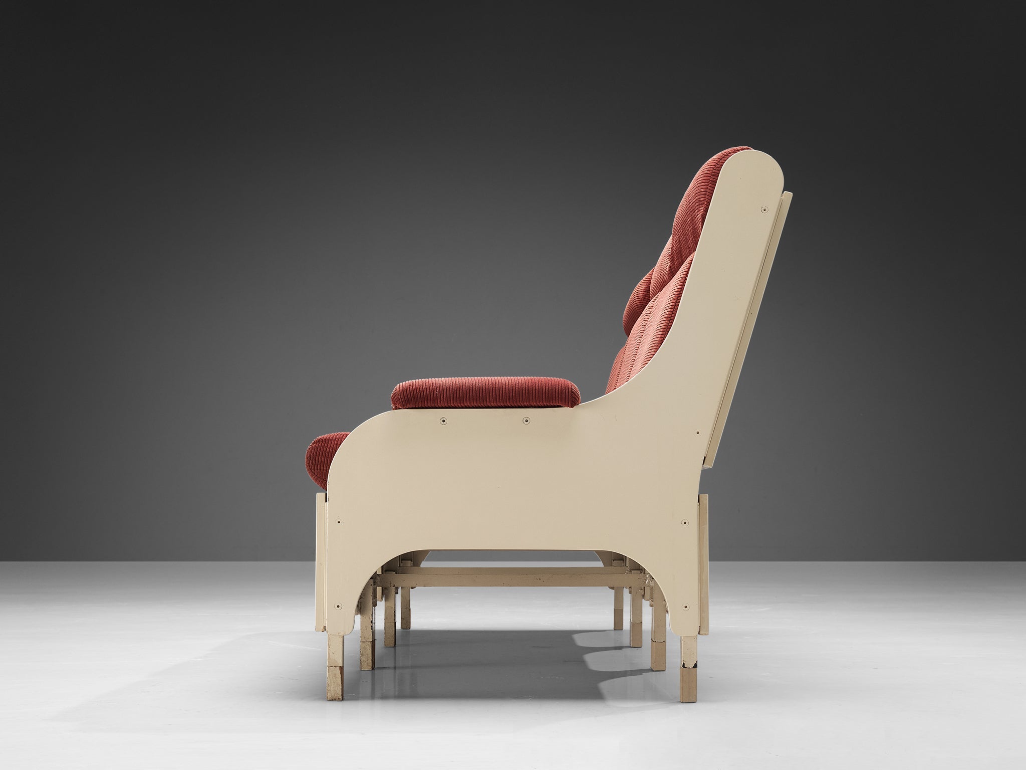 Dutch Three Seat Sofa in Burgundy Red Upholstery seating Morentz