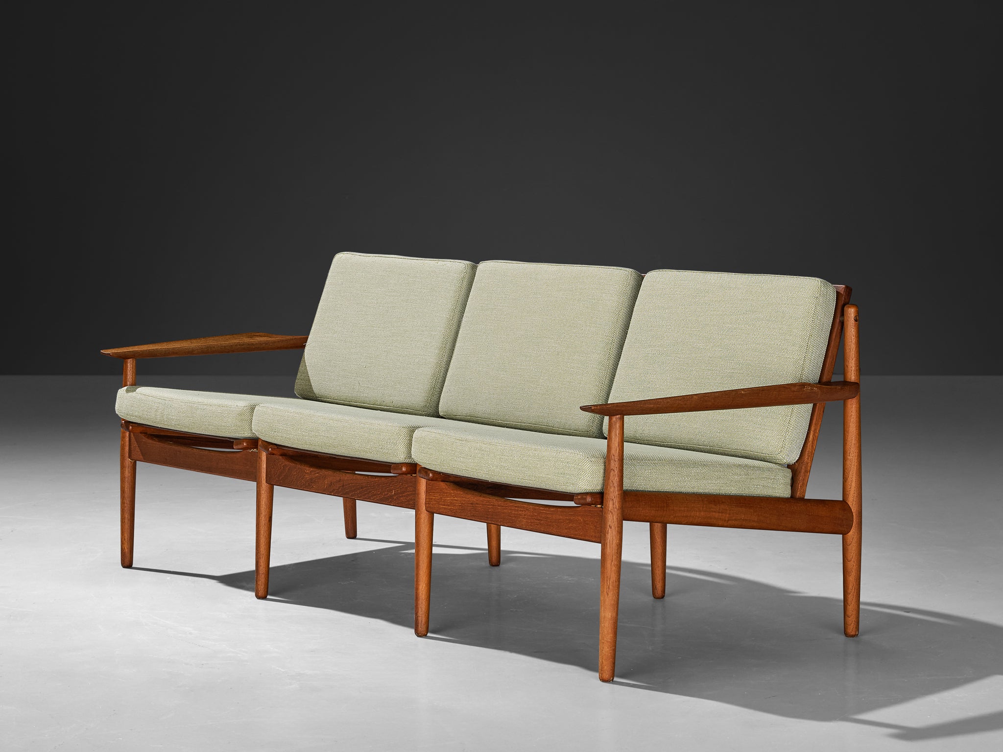 Svend Åge Eriksen for Glostrup Møbelfabrik Three-Seat Sofa in Teak Seating Morentz