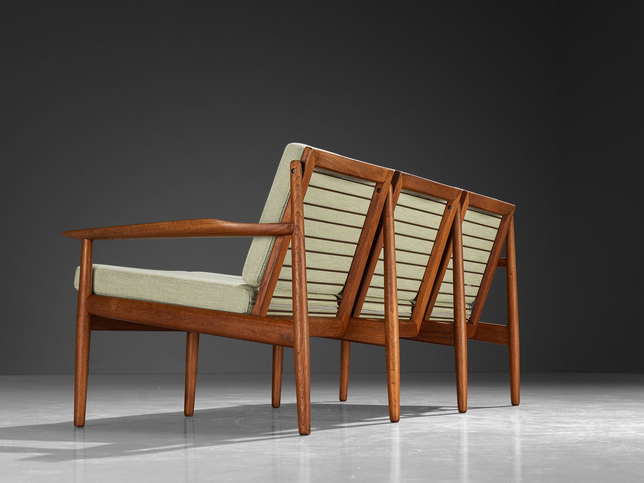 Svend Åge Eriksen for Glostrup Møbelfabrik Three-Seat Sofa in Teak Seating Morentz