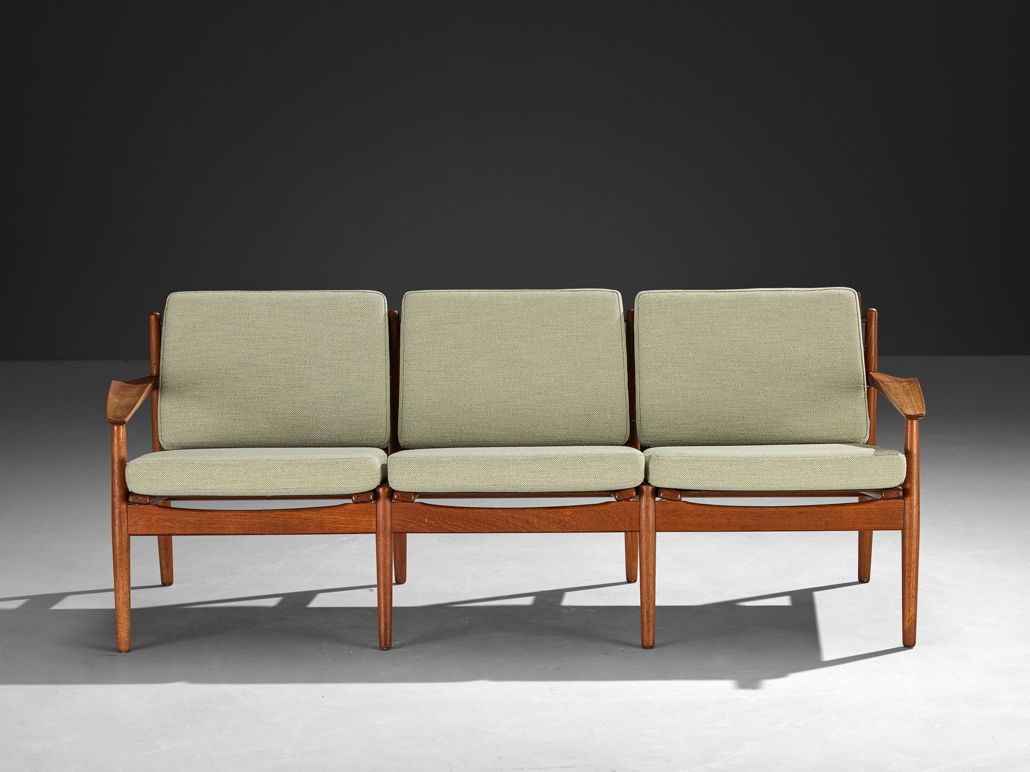Svend Åge Eriksen for Glostrup Møbelfabrik Three-Seat Sofa in Teak Seating Morentz
