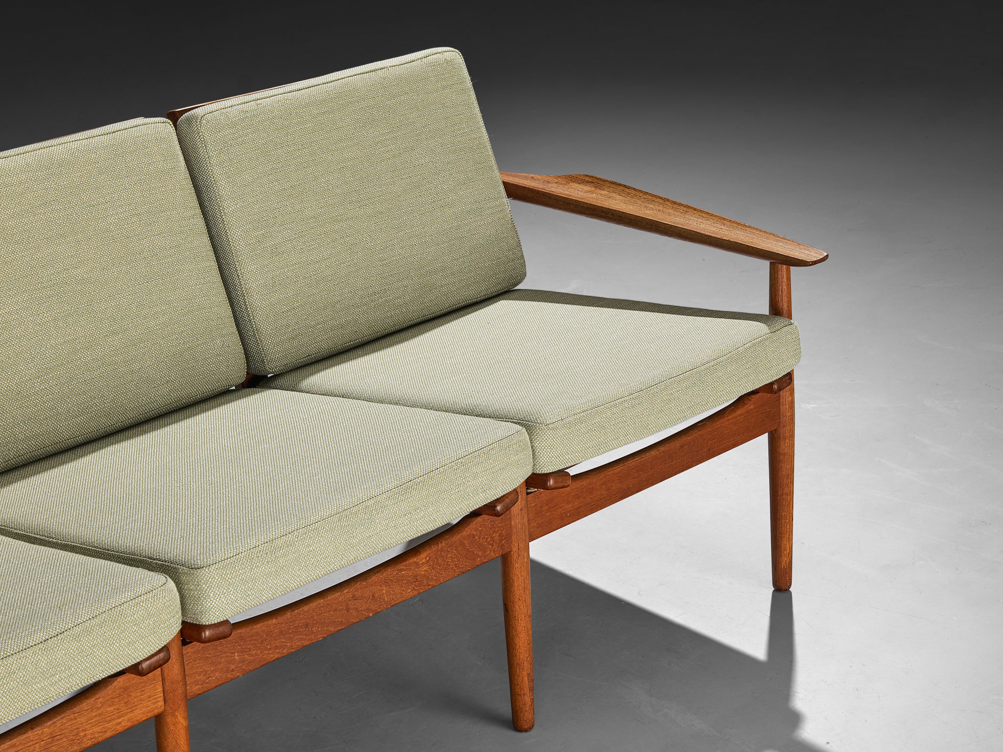 Svend Åge Eriksen for Glostrup Møbelfabrik Three-Seat Sofa in Teak Seating Morentz