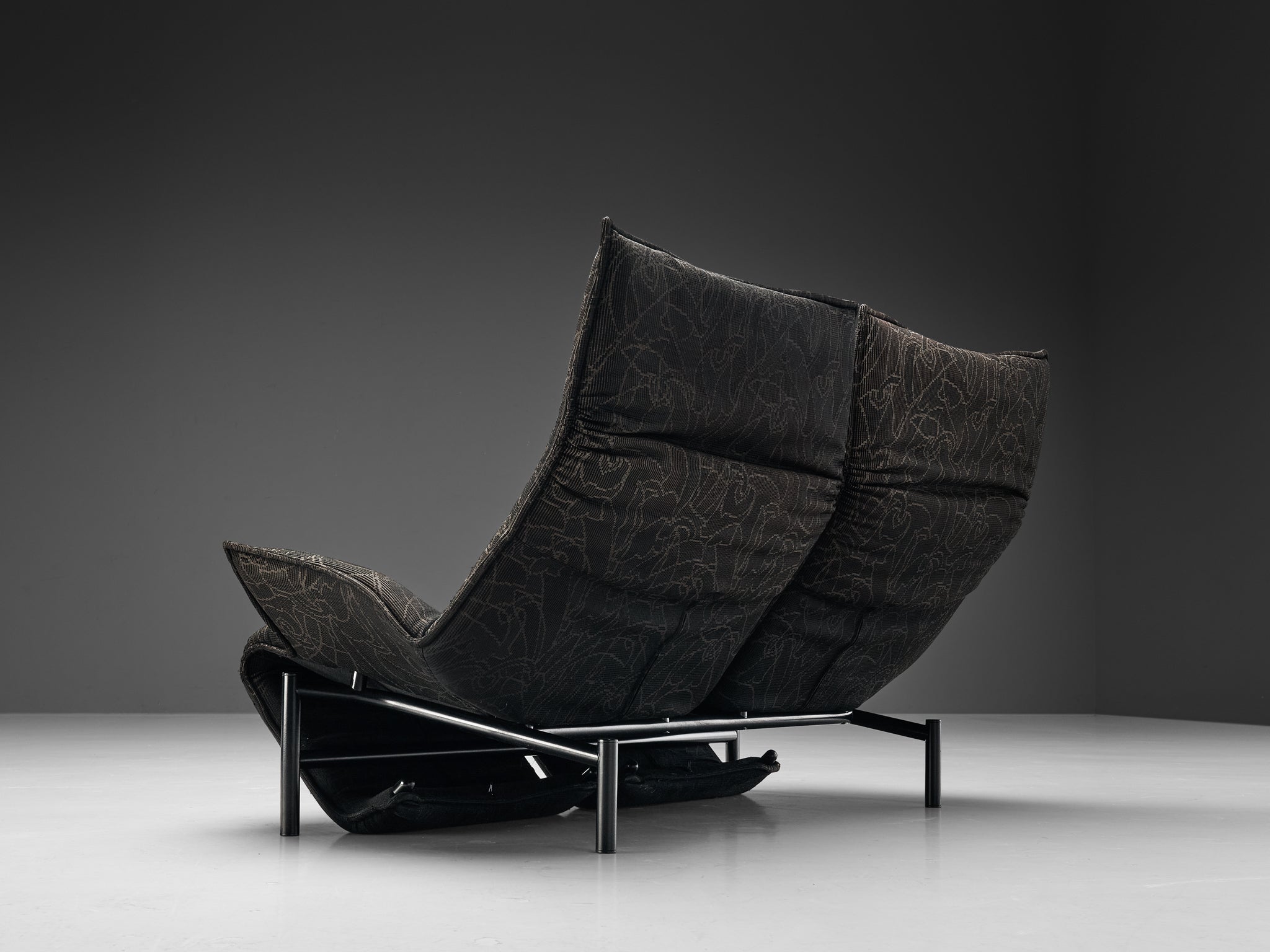 Vigo Magistretti for Cassina Sofa in Dark Grey Upholstery