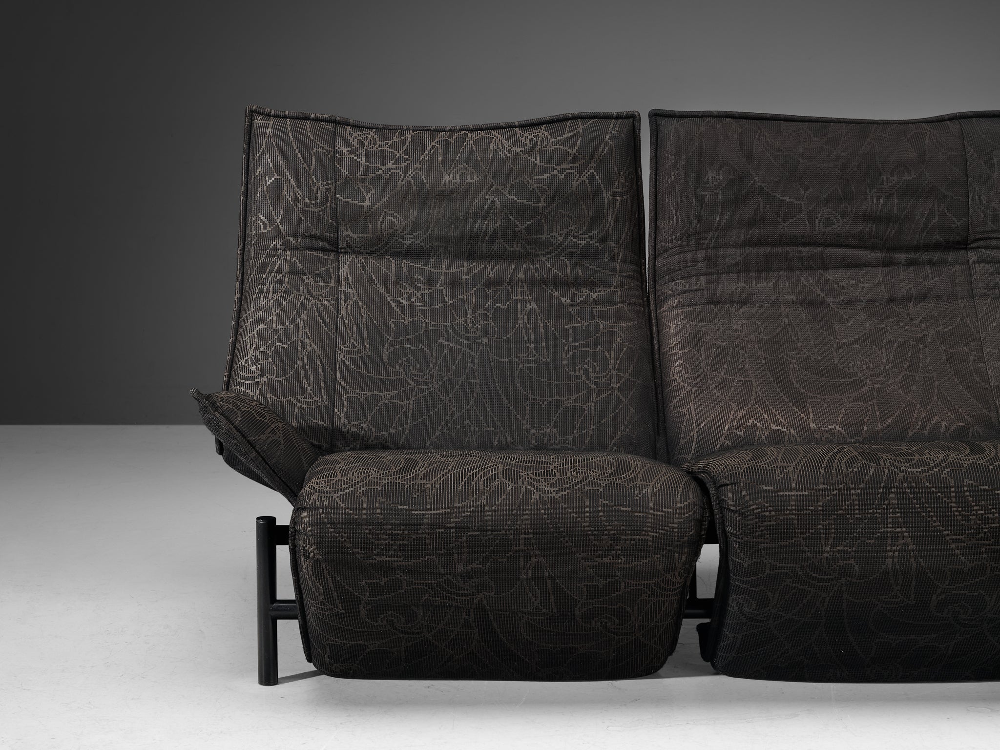 Vigo Magistretti for Cassina Sofa in Dark Grey Upholstery