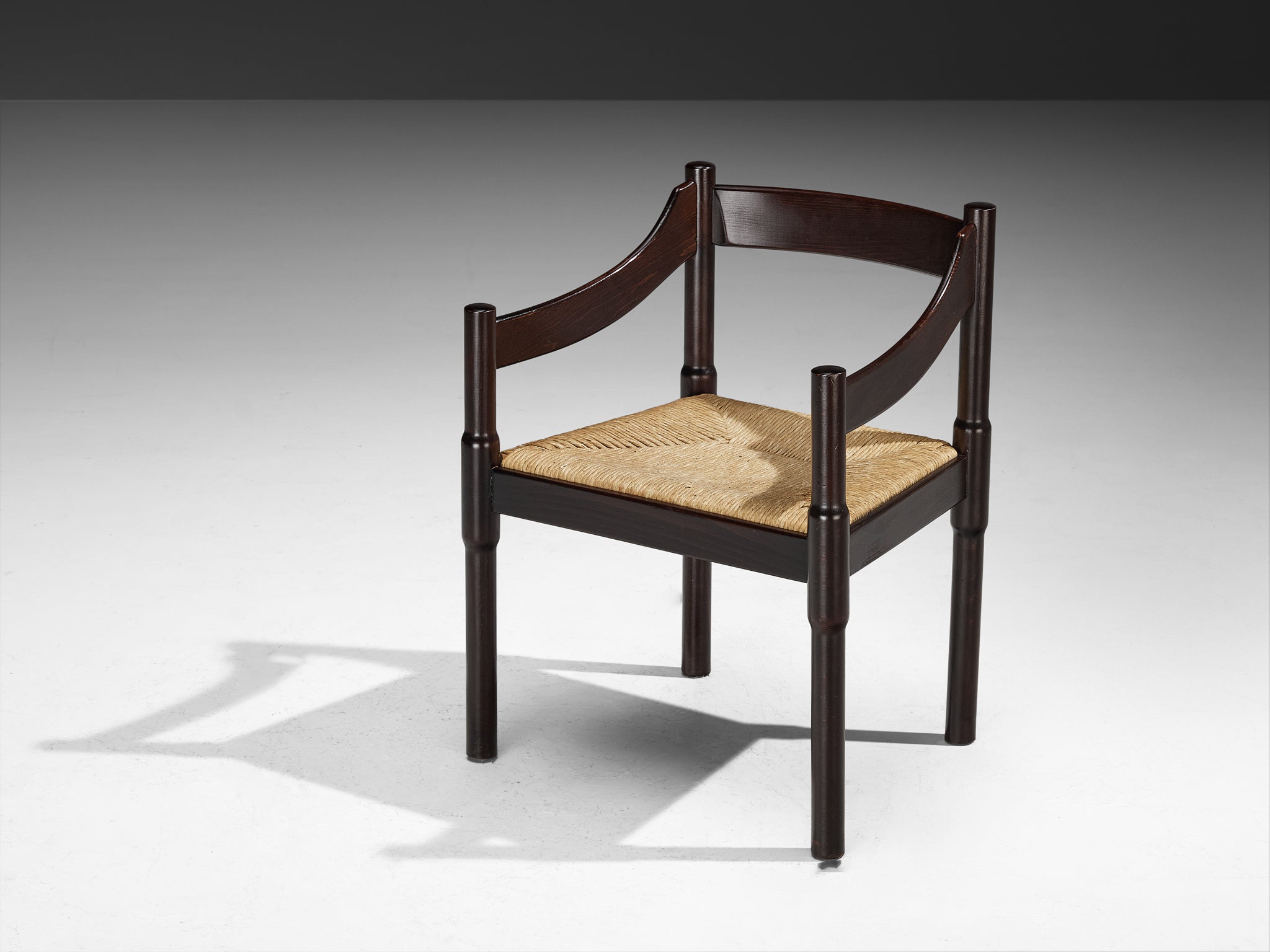 Vico Magistretti 'Carimate' Dining Chairs with Rush Seats Seating Morentz