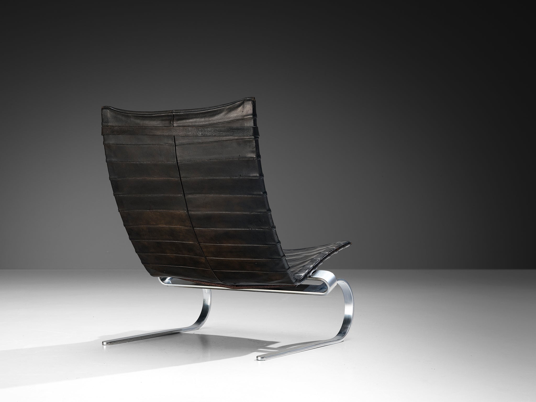 Poul Kjærholm for E. Kold Christensen Pair of 'PK20' Lounge Chairs in Leather Seating Morentz